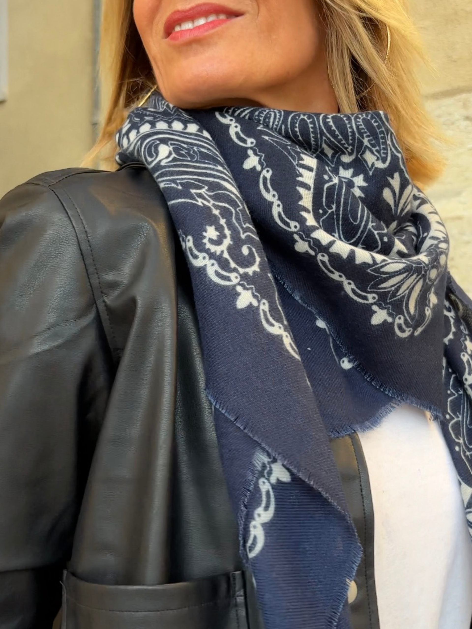 Foulard CAMILLE Marine