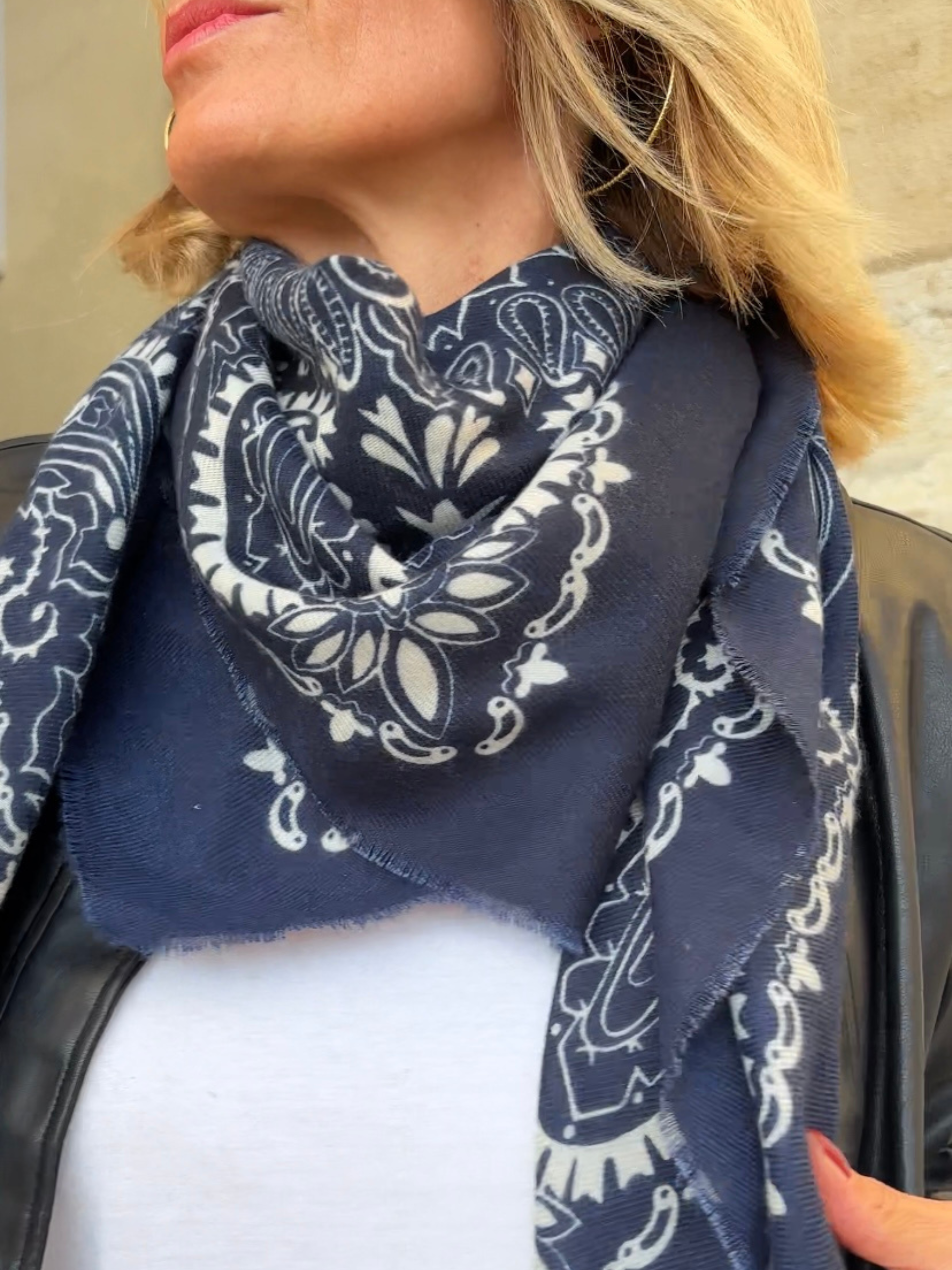 Foulard CAMILLE Marine