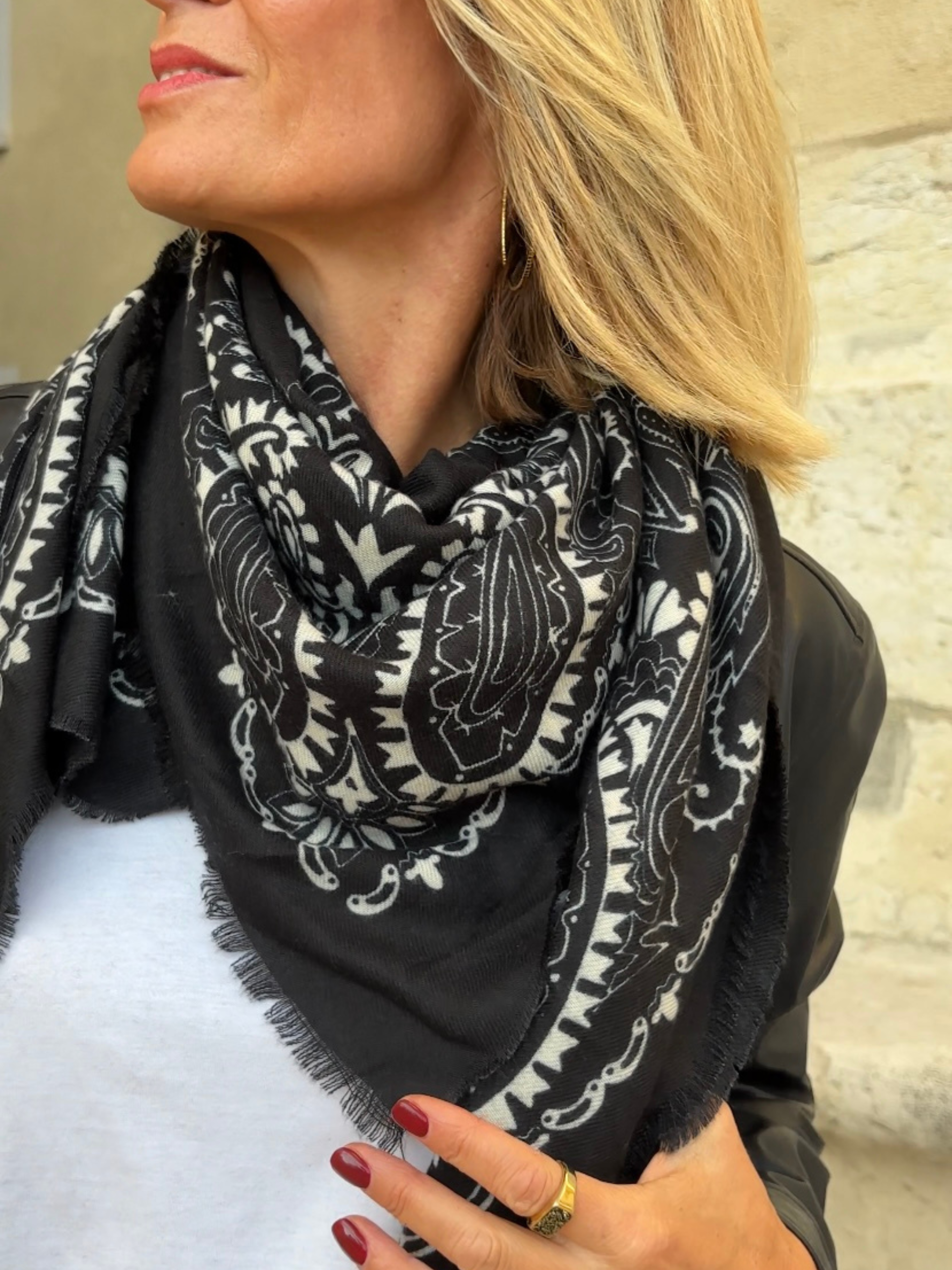 Foulard CAMILLE Noir