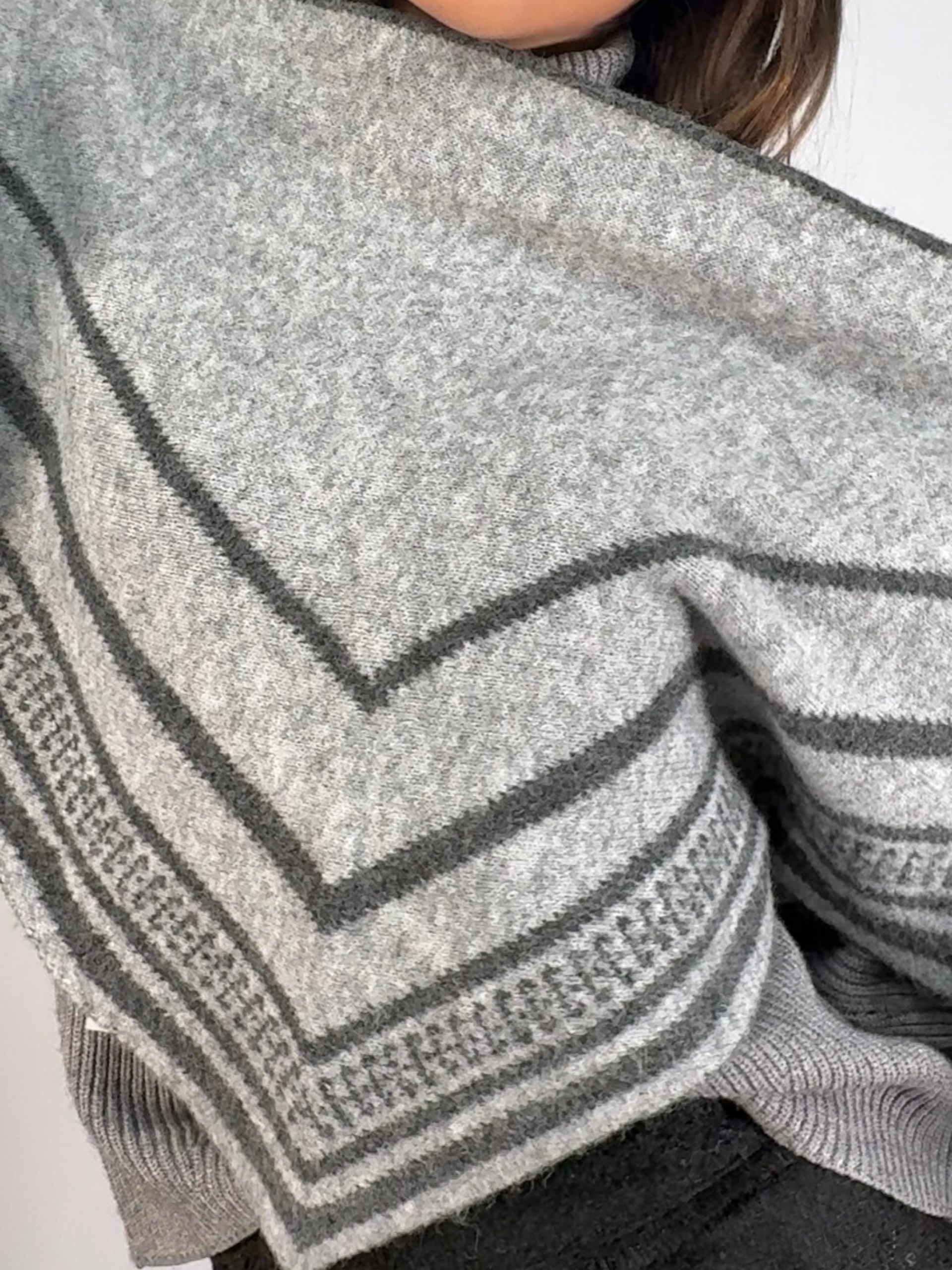 Écharpe triangle LYIA Gris