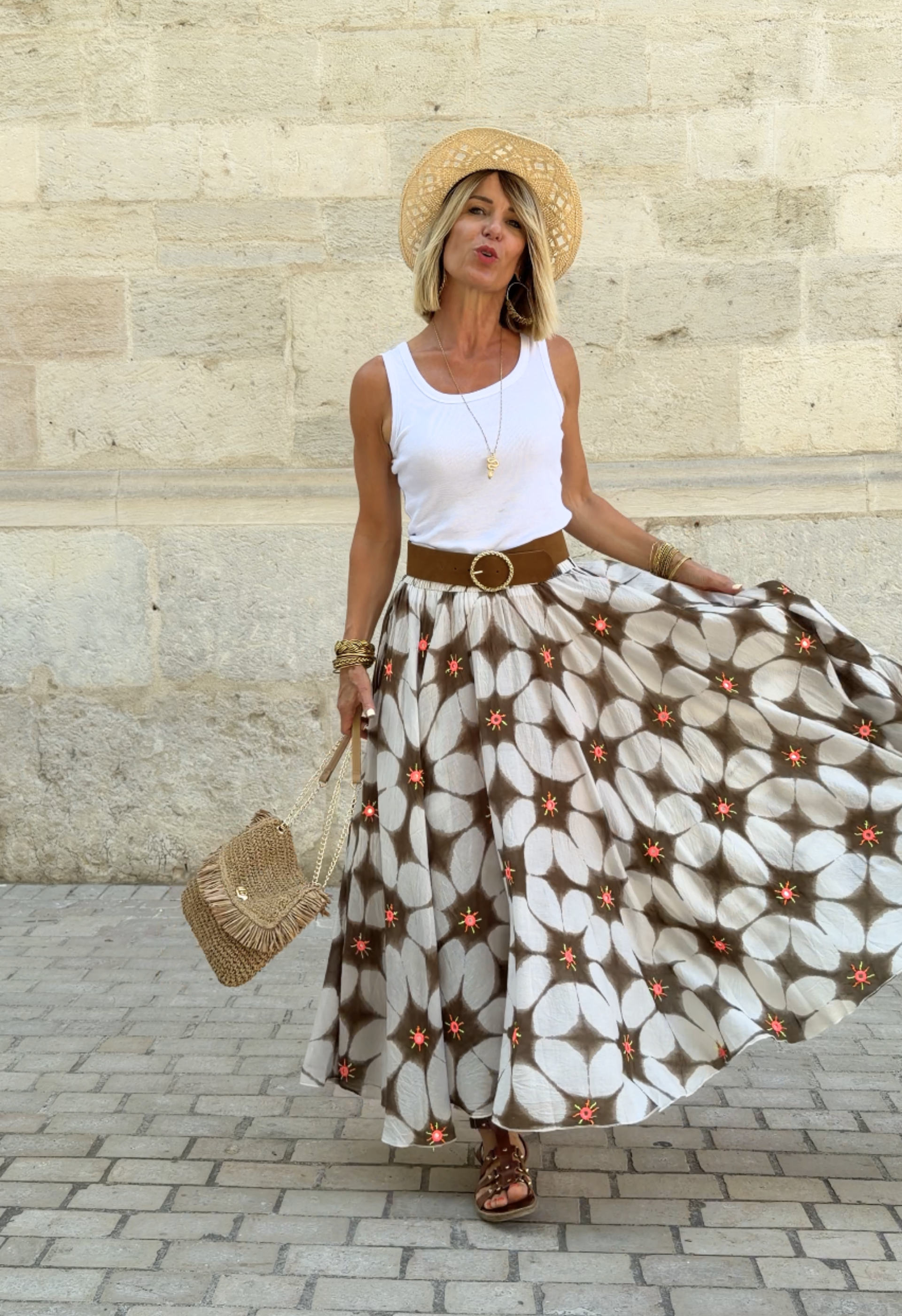 Jupe Candice Marron