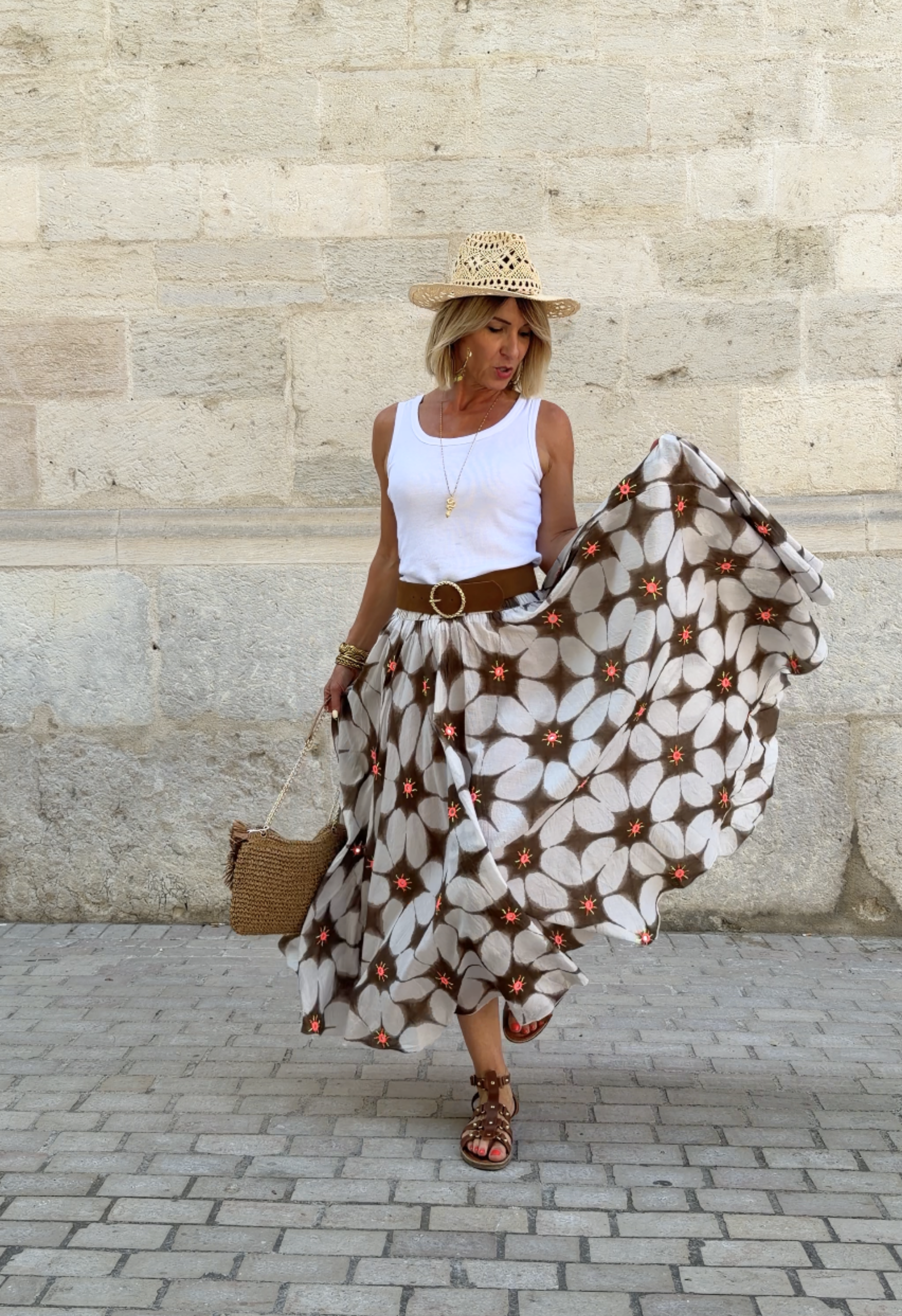 Jupe Candice Marron