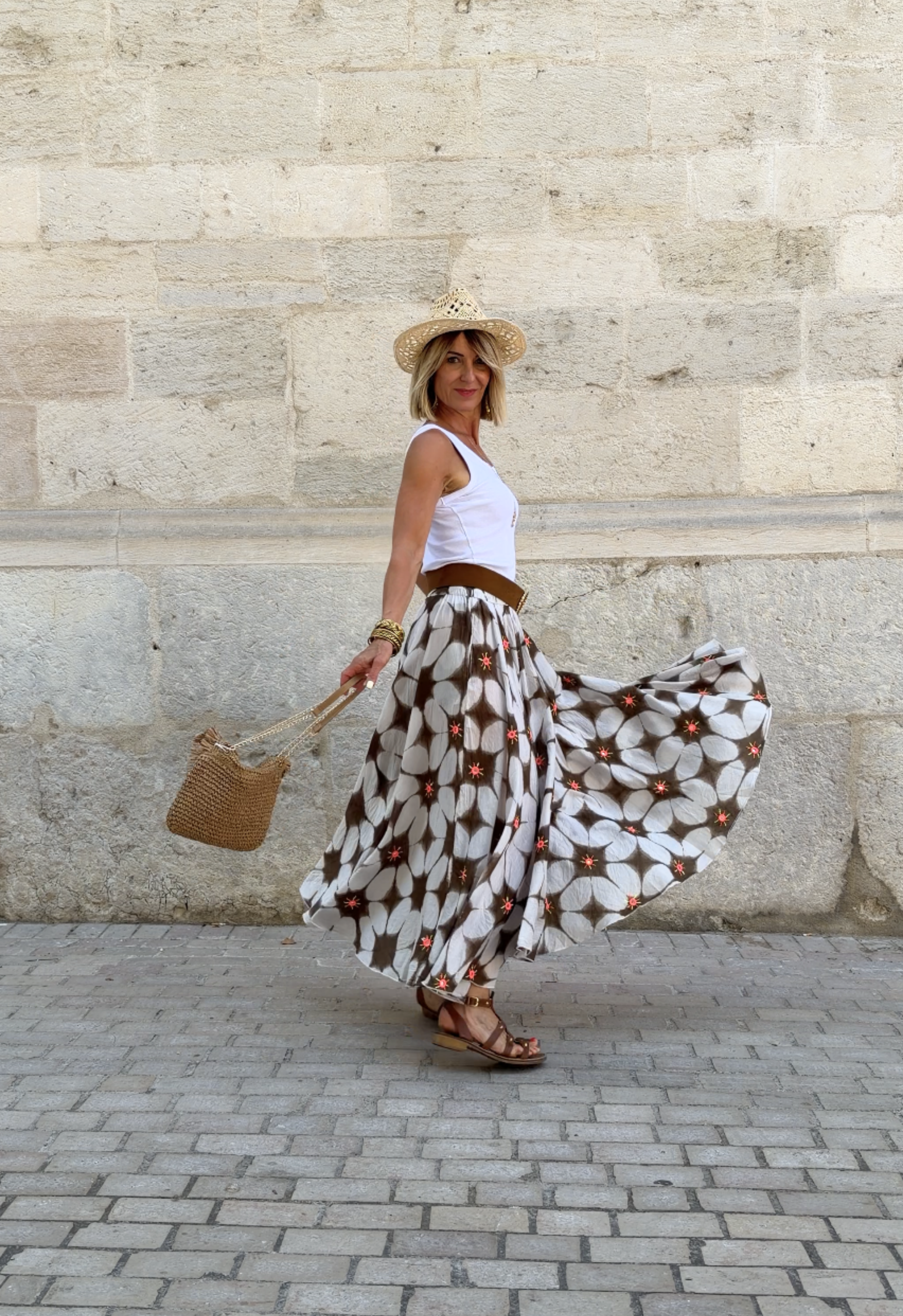 Jupe Candice Marron