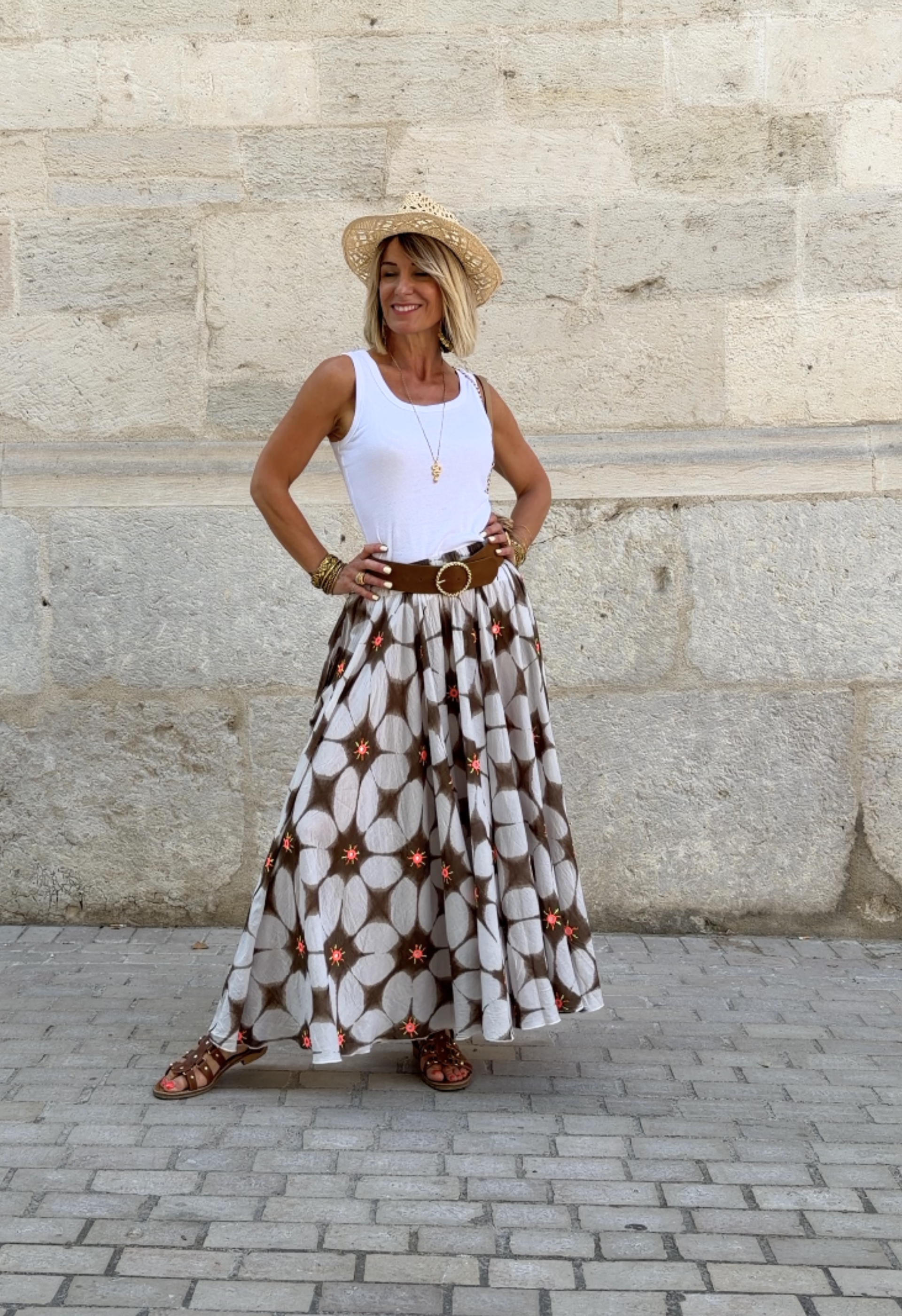 Jupe Candice Marron