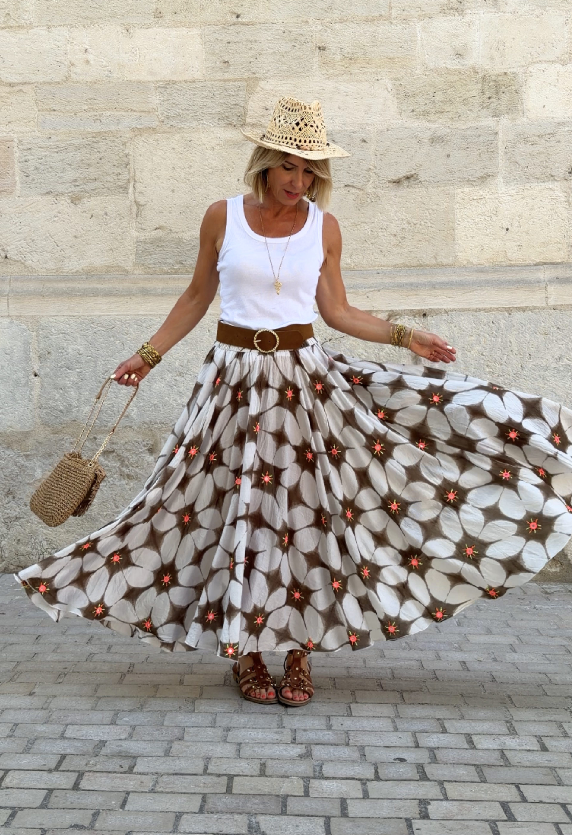 Jupe Candice Marron