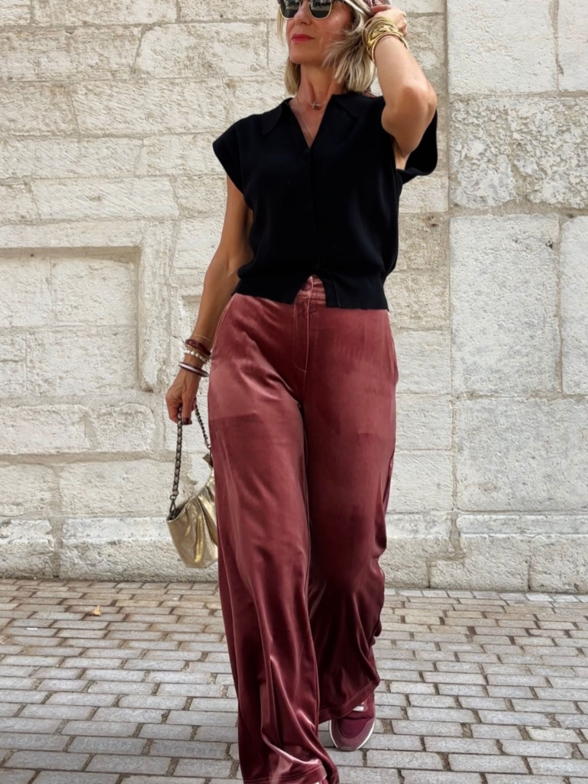 Pantalon ANALIA bordeaux