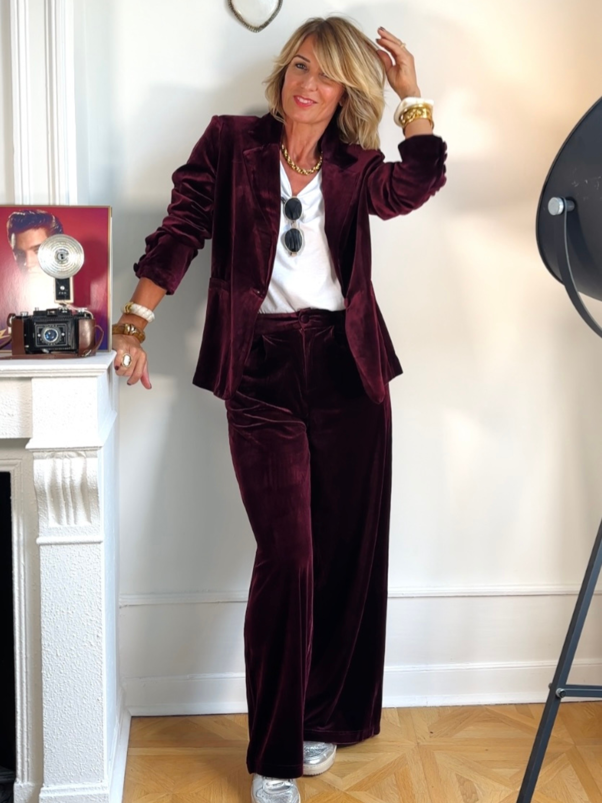 Pantalon MAYNA bordeaux