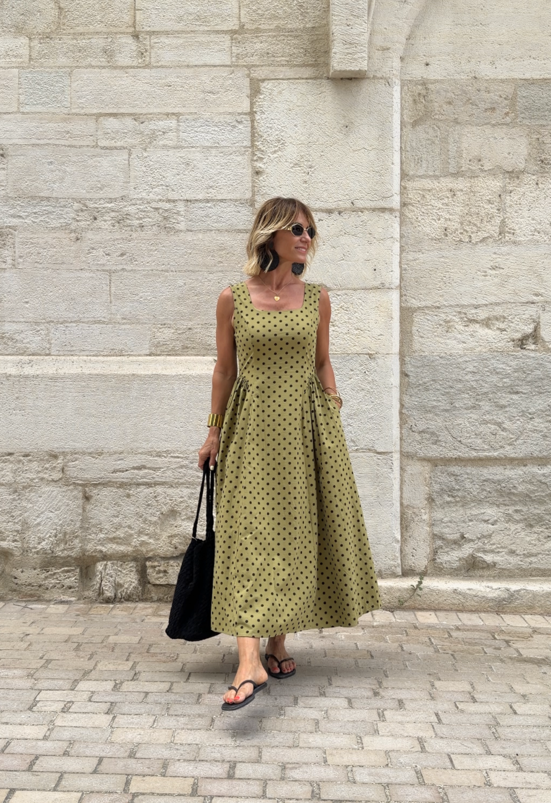 Robe Elvire kaki