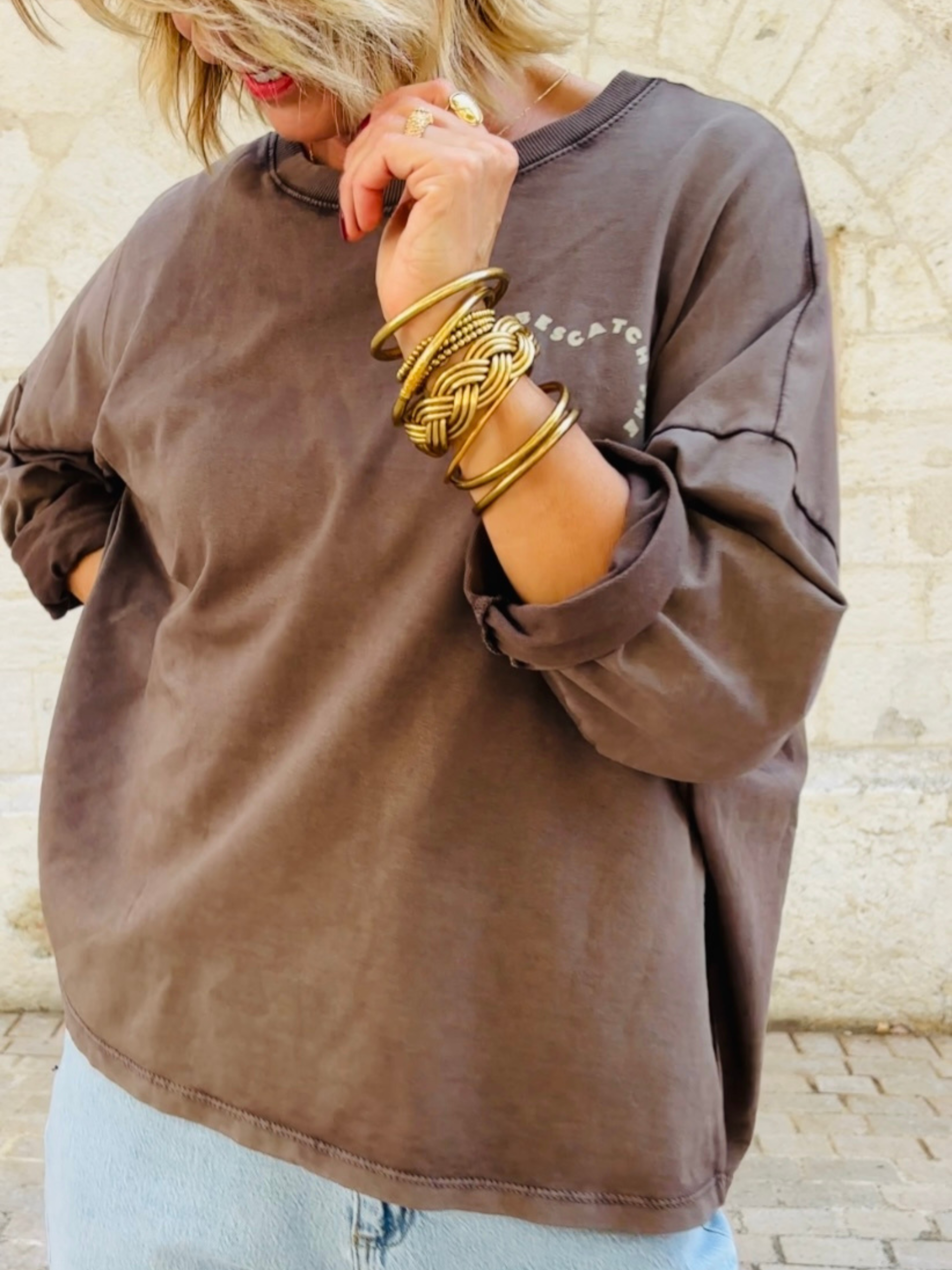 T-shirt GOOD VIBES Choco
