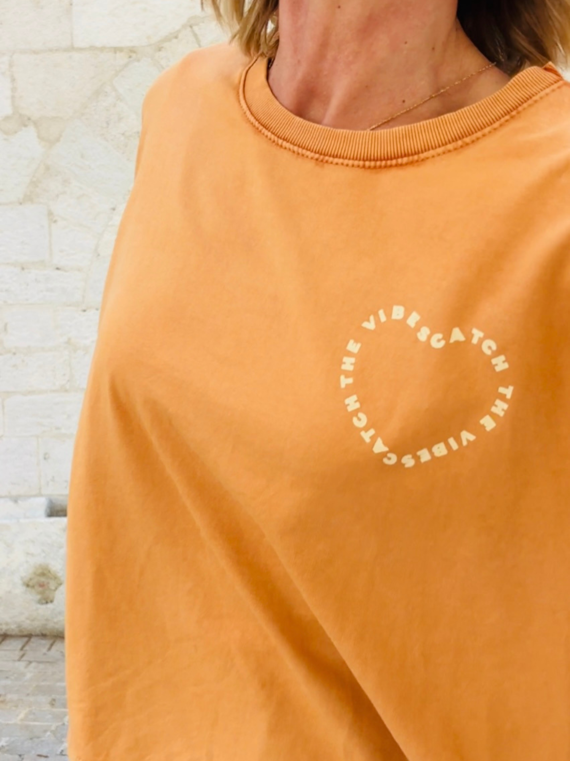 T-shirt GOOD VIBES Orange