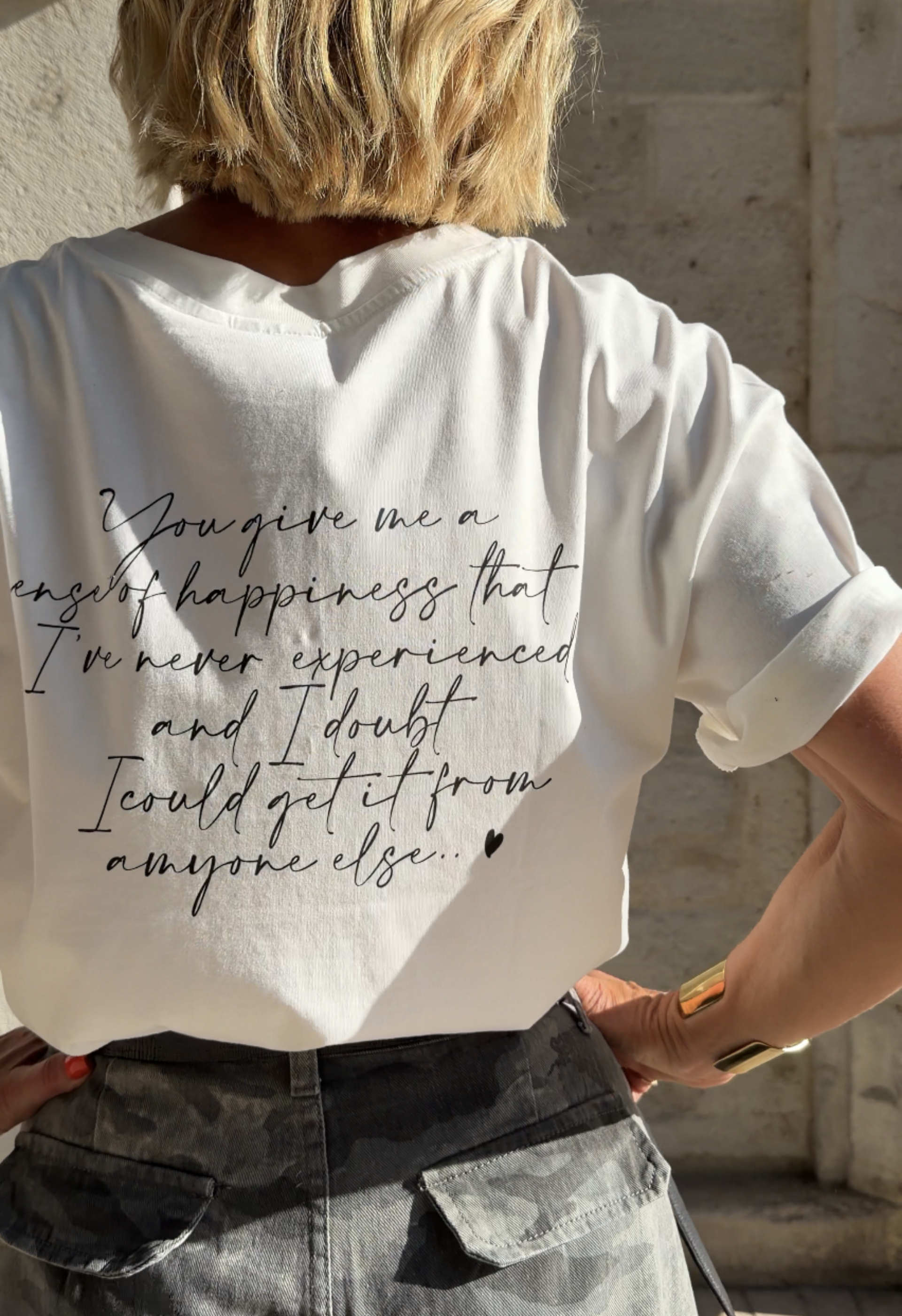 T-shirt Amour Blanc