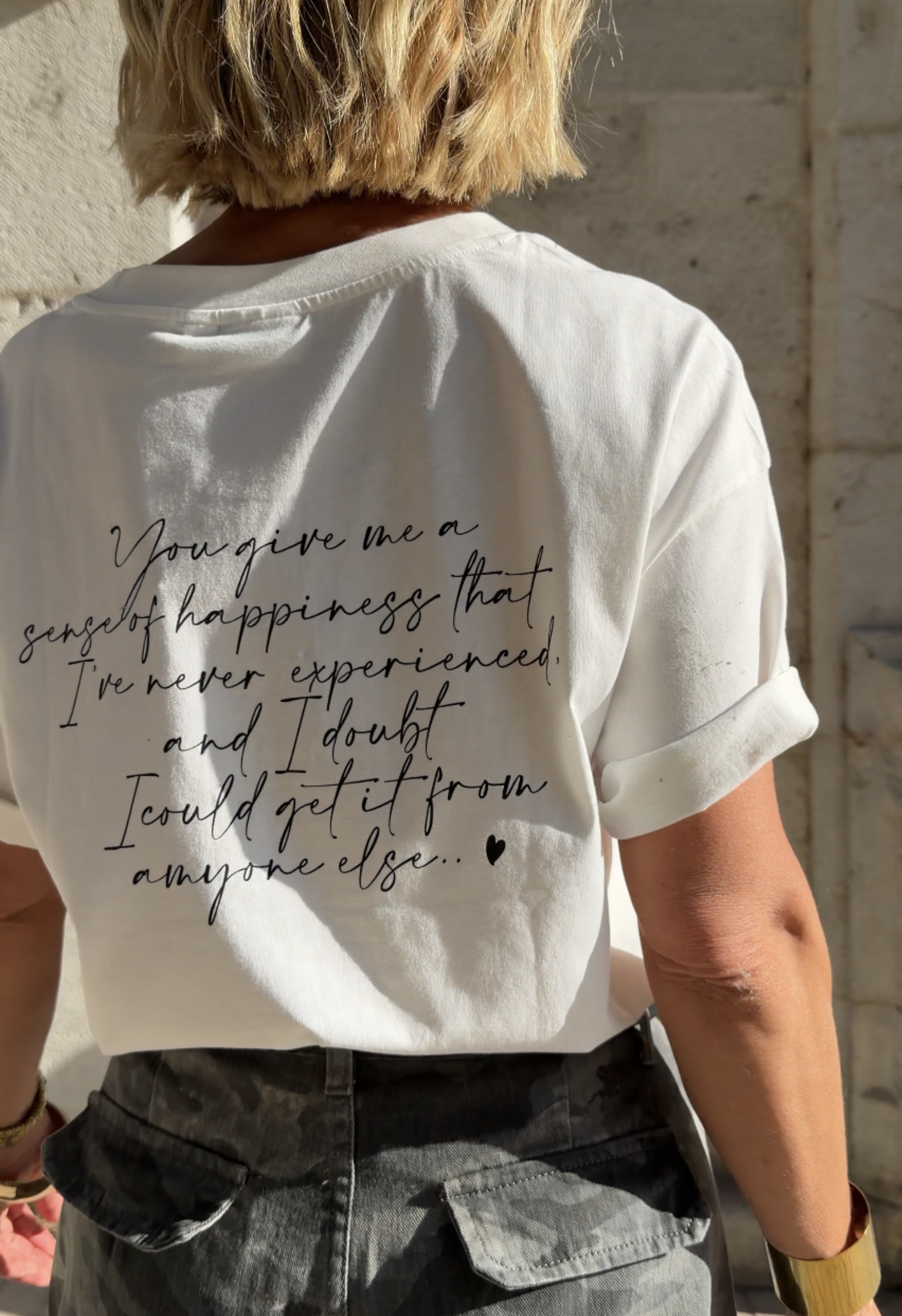 T-shirt Amour Blanc