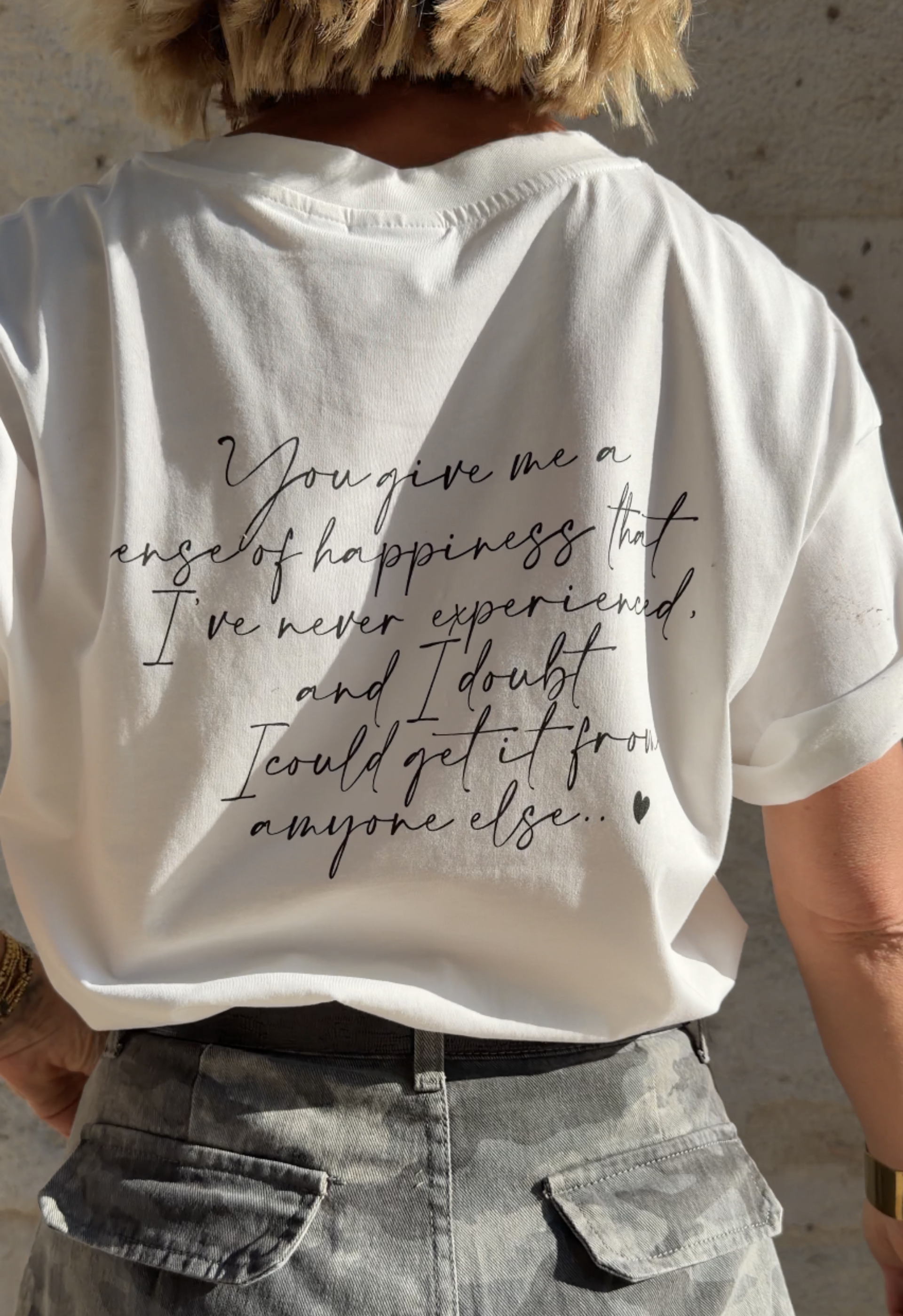 T-shirt Amour Blanc