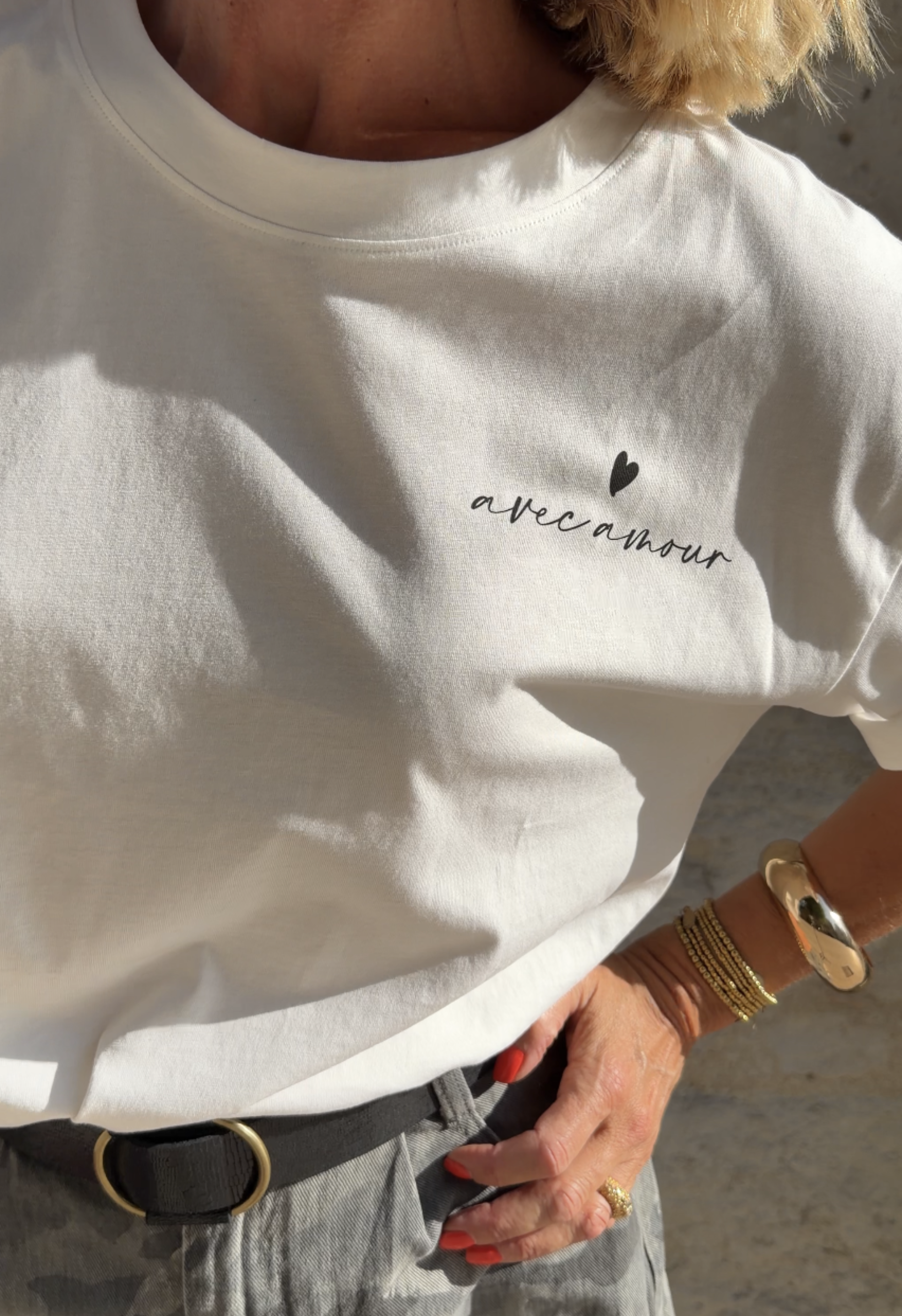 T-shirt Amour Blanc