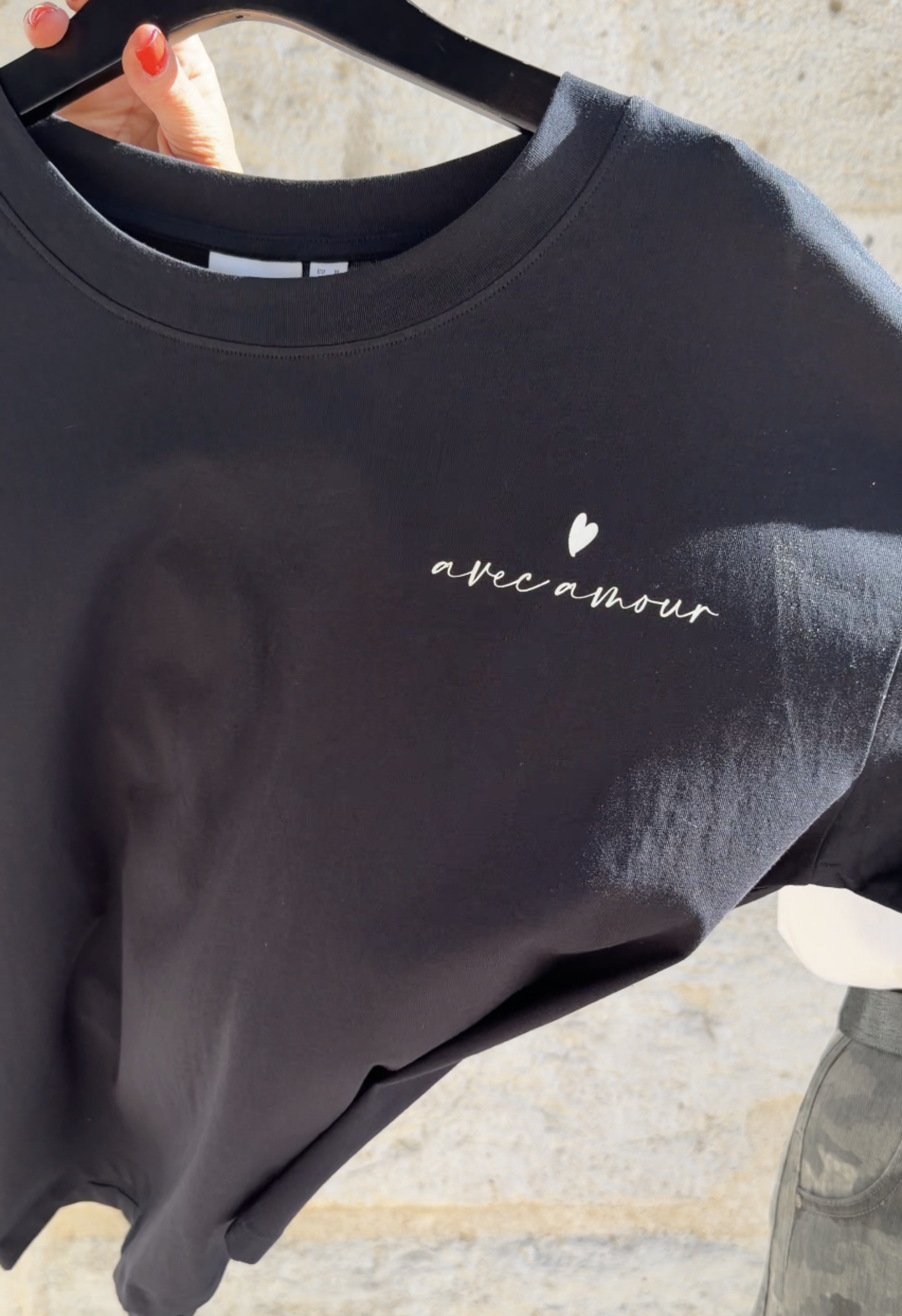 T-shirt Amour Noir