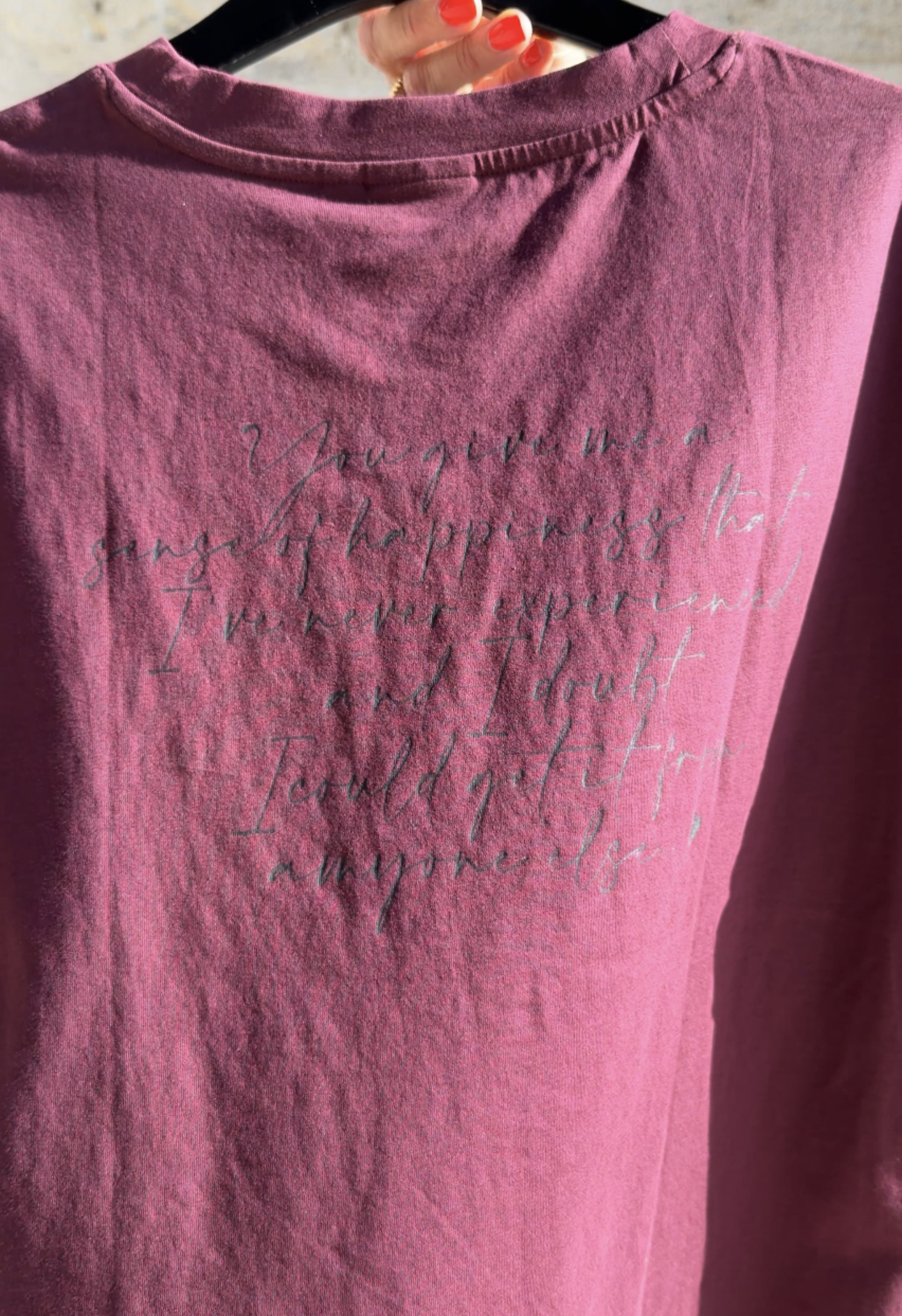 T-shirt Amour Prune