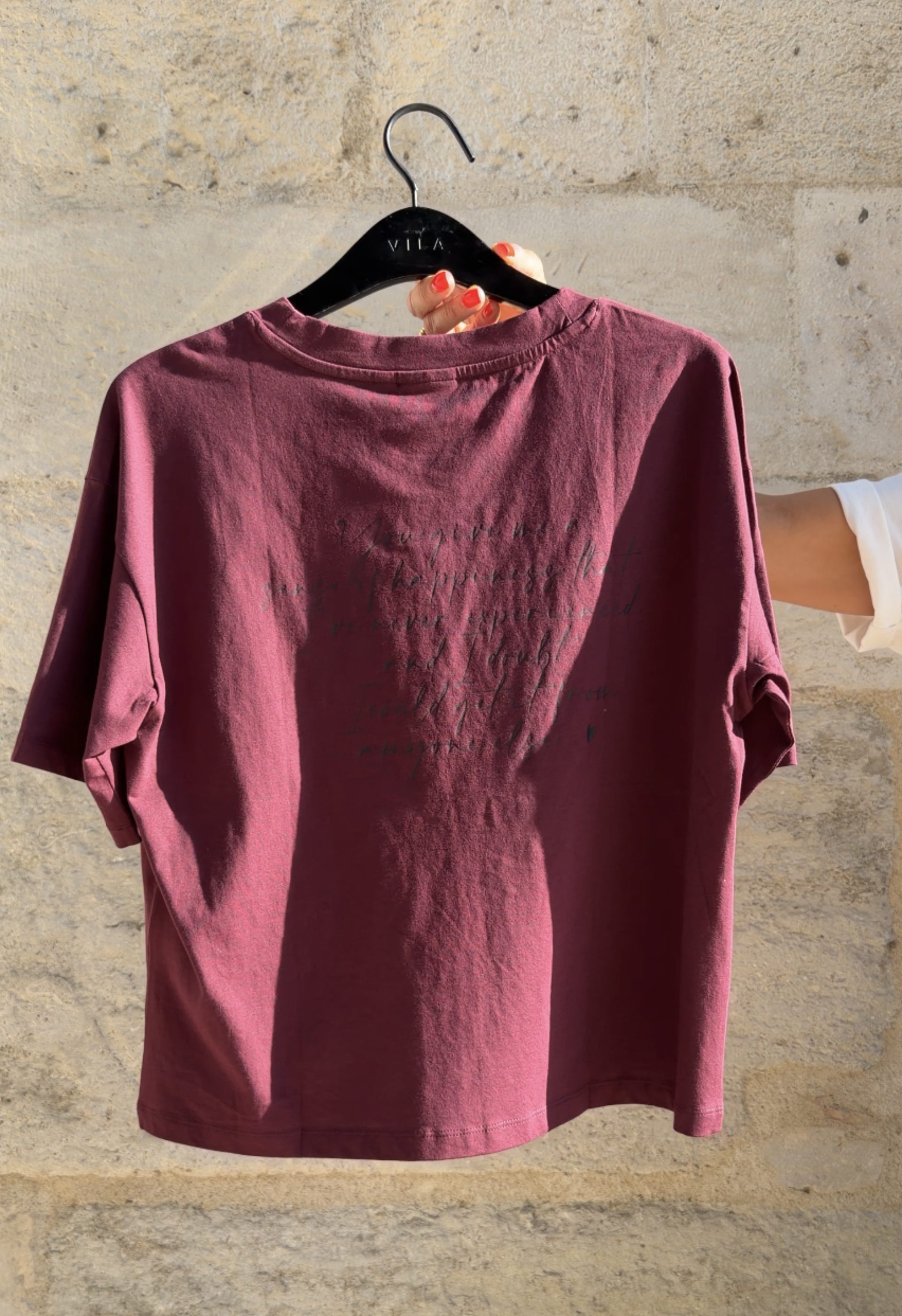 T-shirt Amour Prune