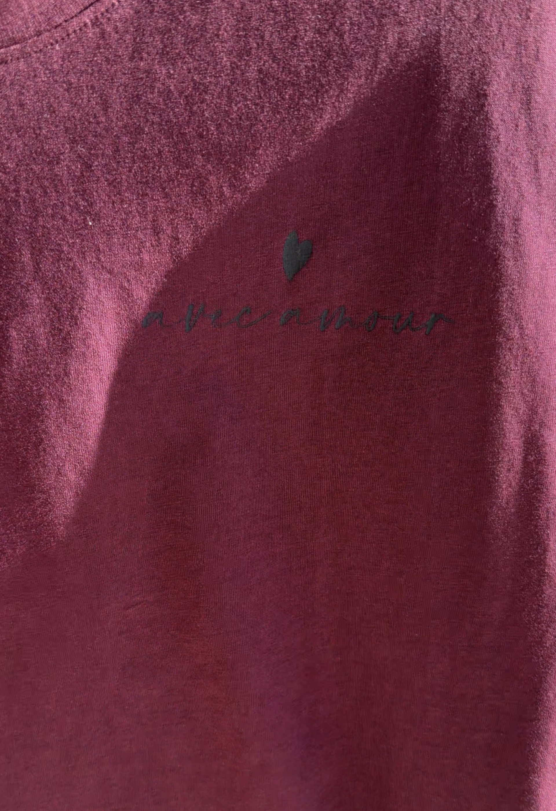 T-shirt Amour Prune