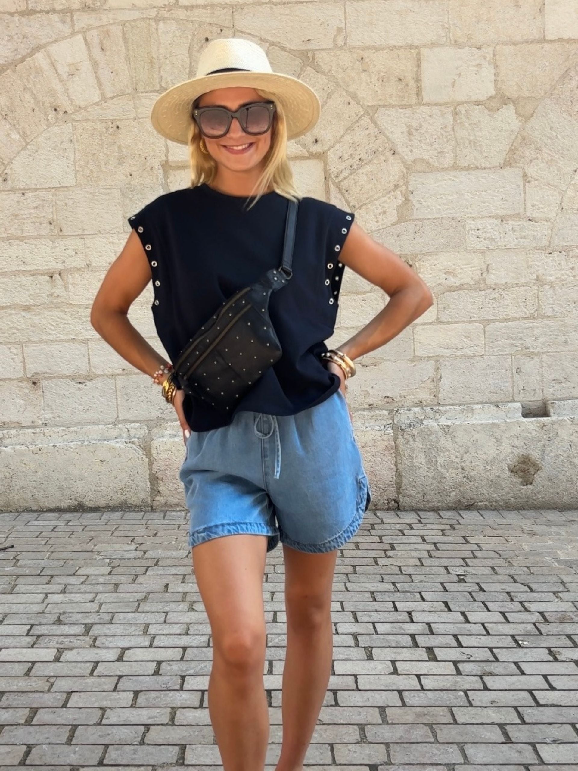Top GABY Bleu marine