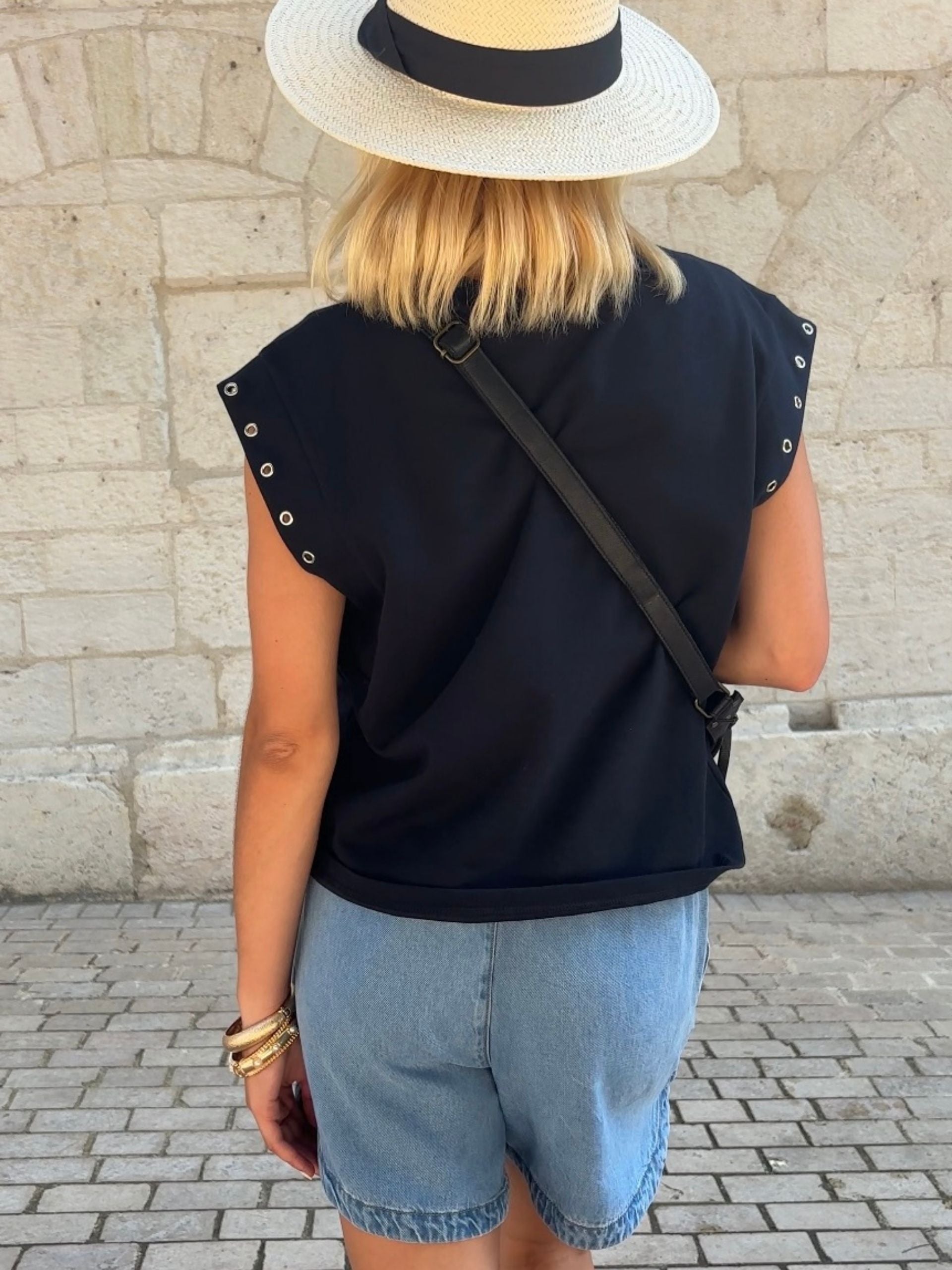 Top GABY Bleu marine