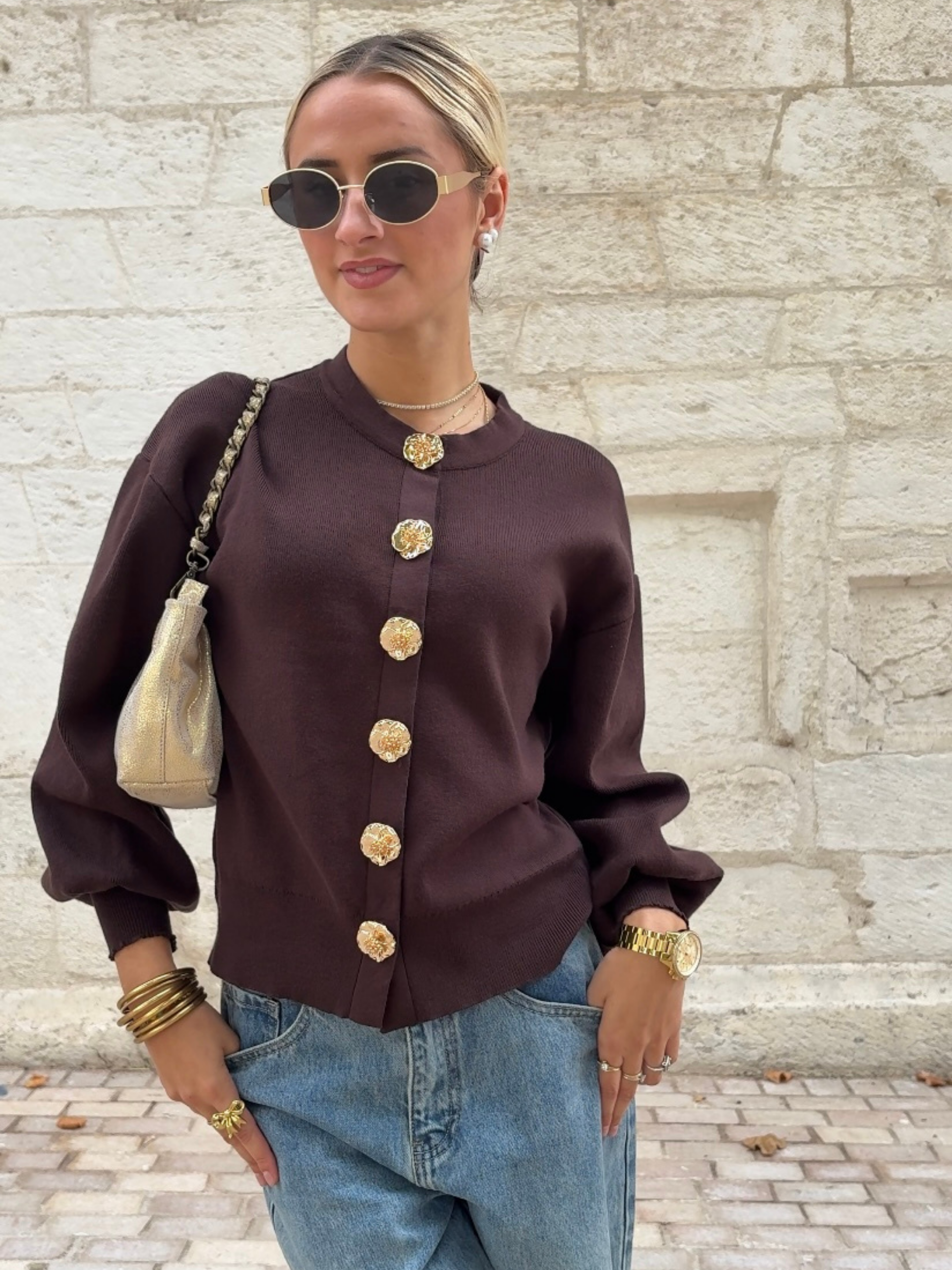 Gilet HÉLÈNE choco