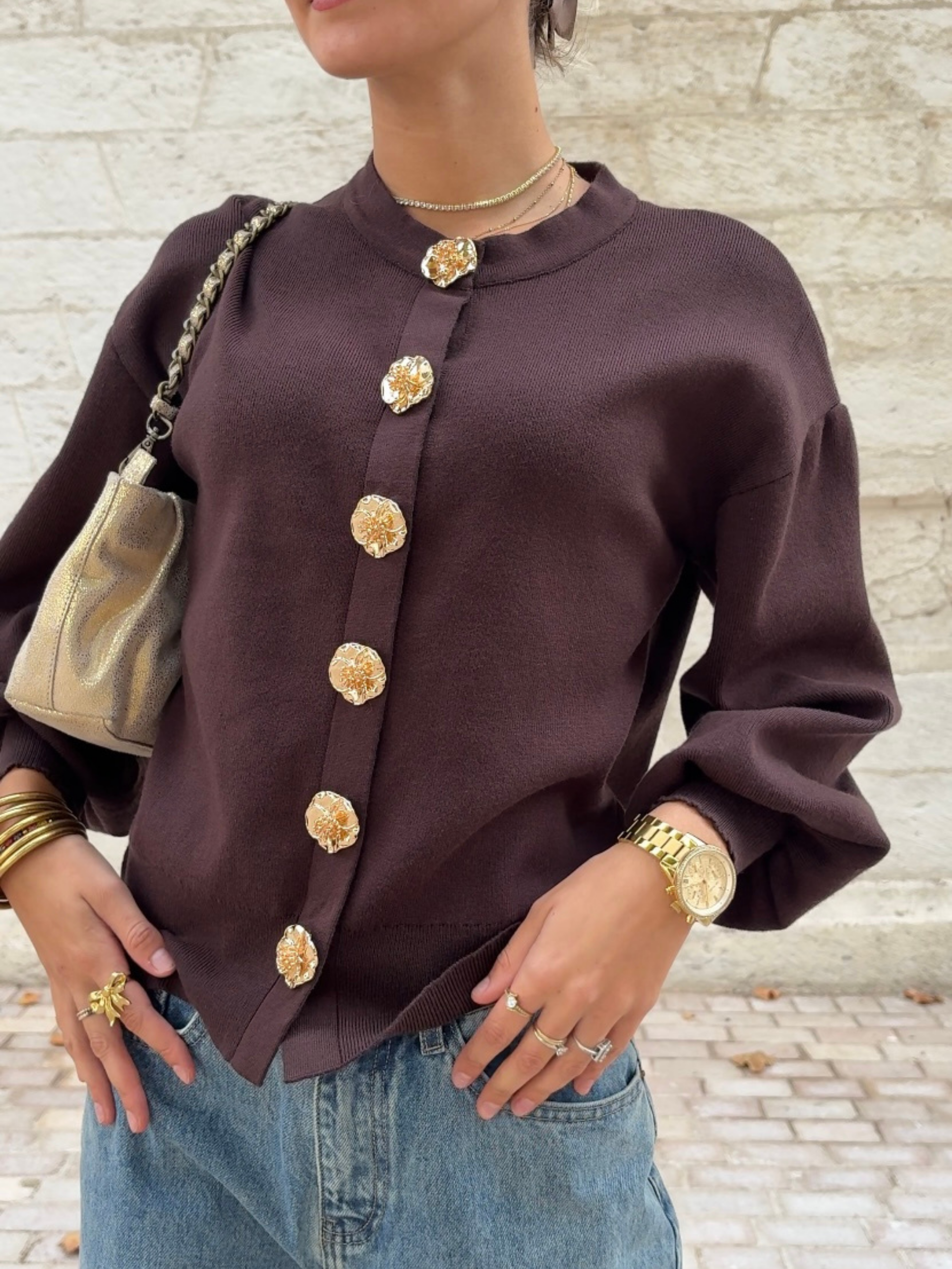 Gilet HÉLÈNE choco
