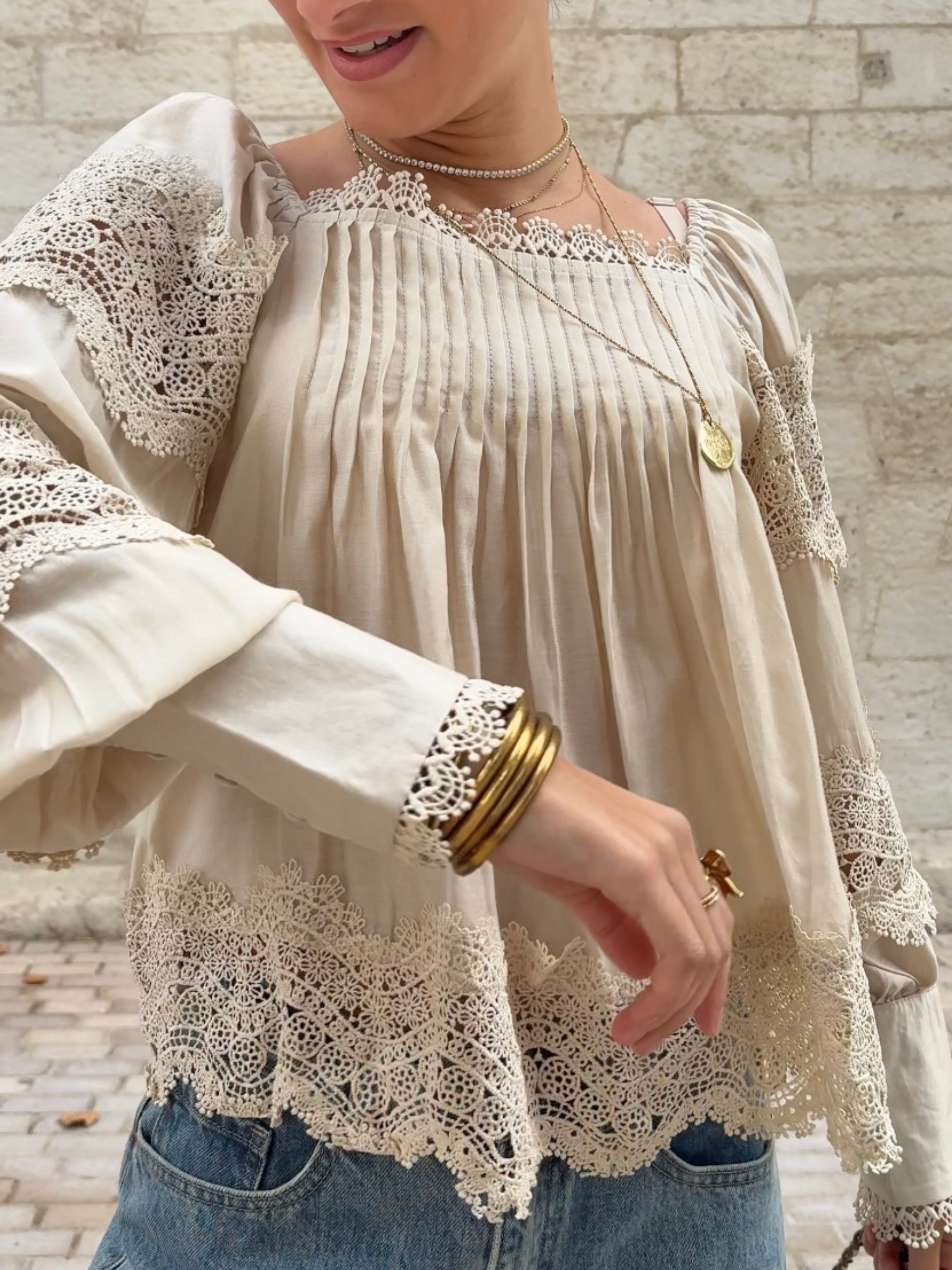 Top JUSTINE Beige