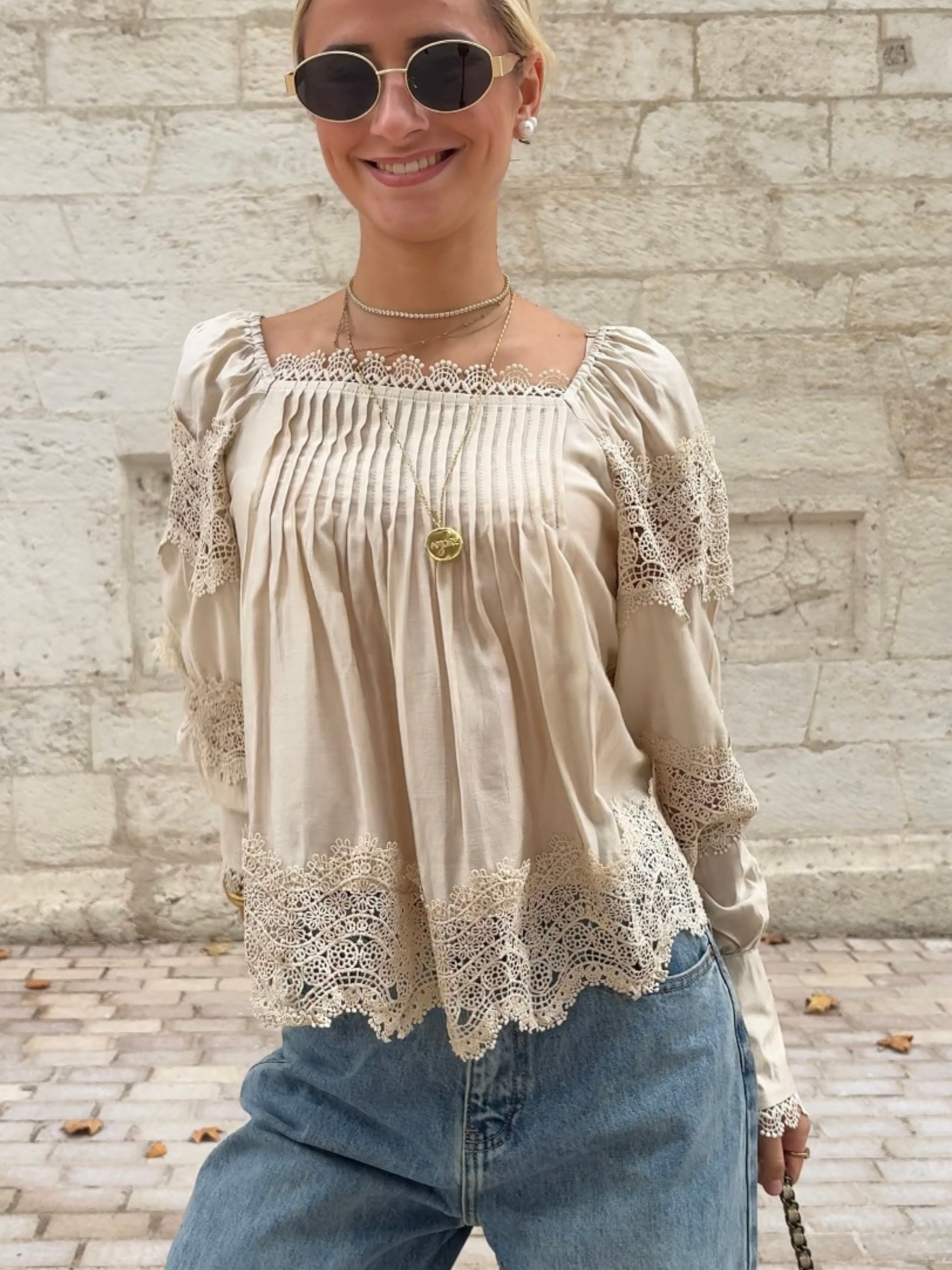 Top JUSTINE Beige