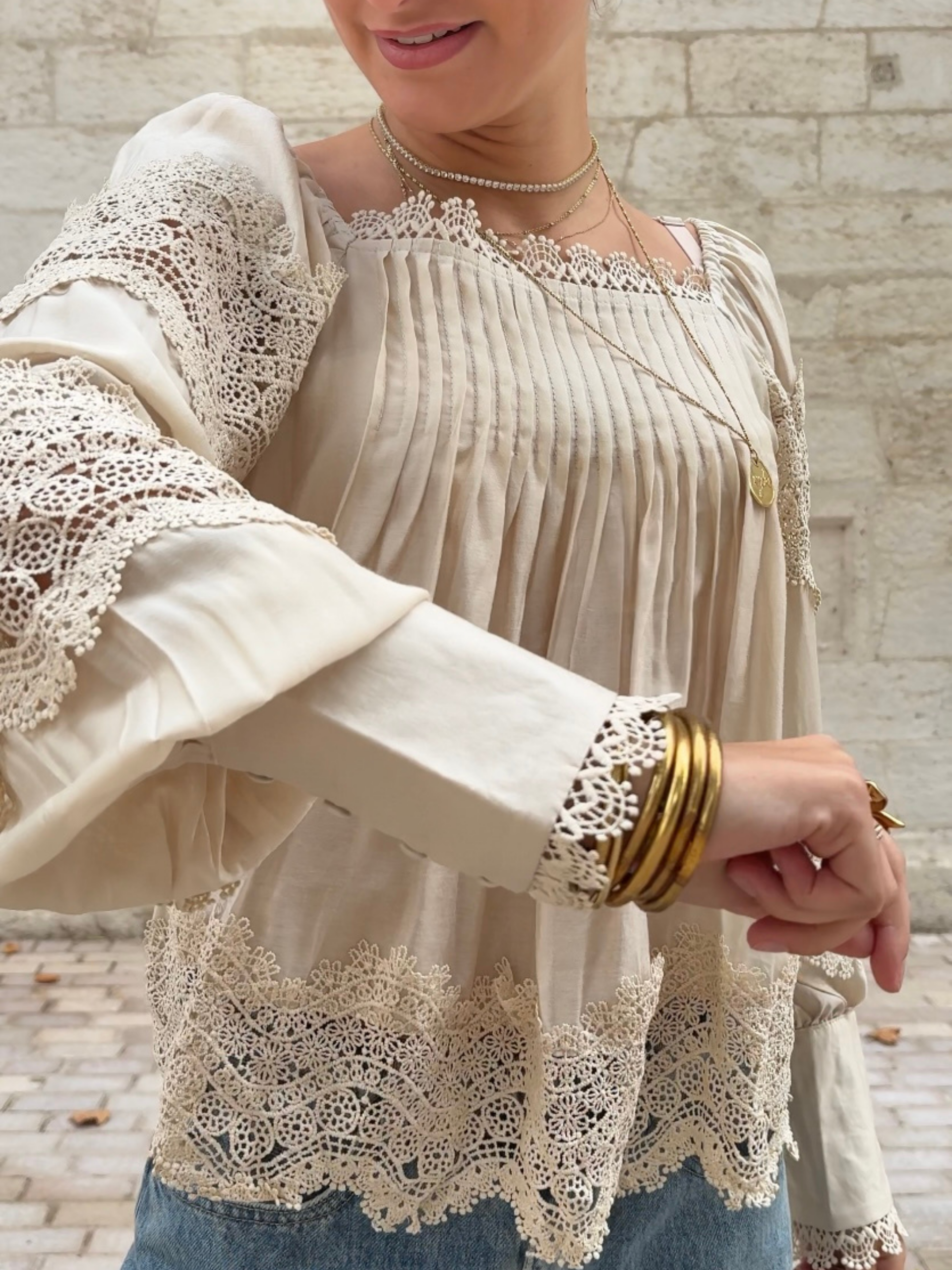 Top JUSTINE Beige