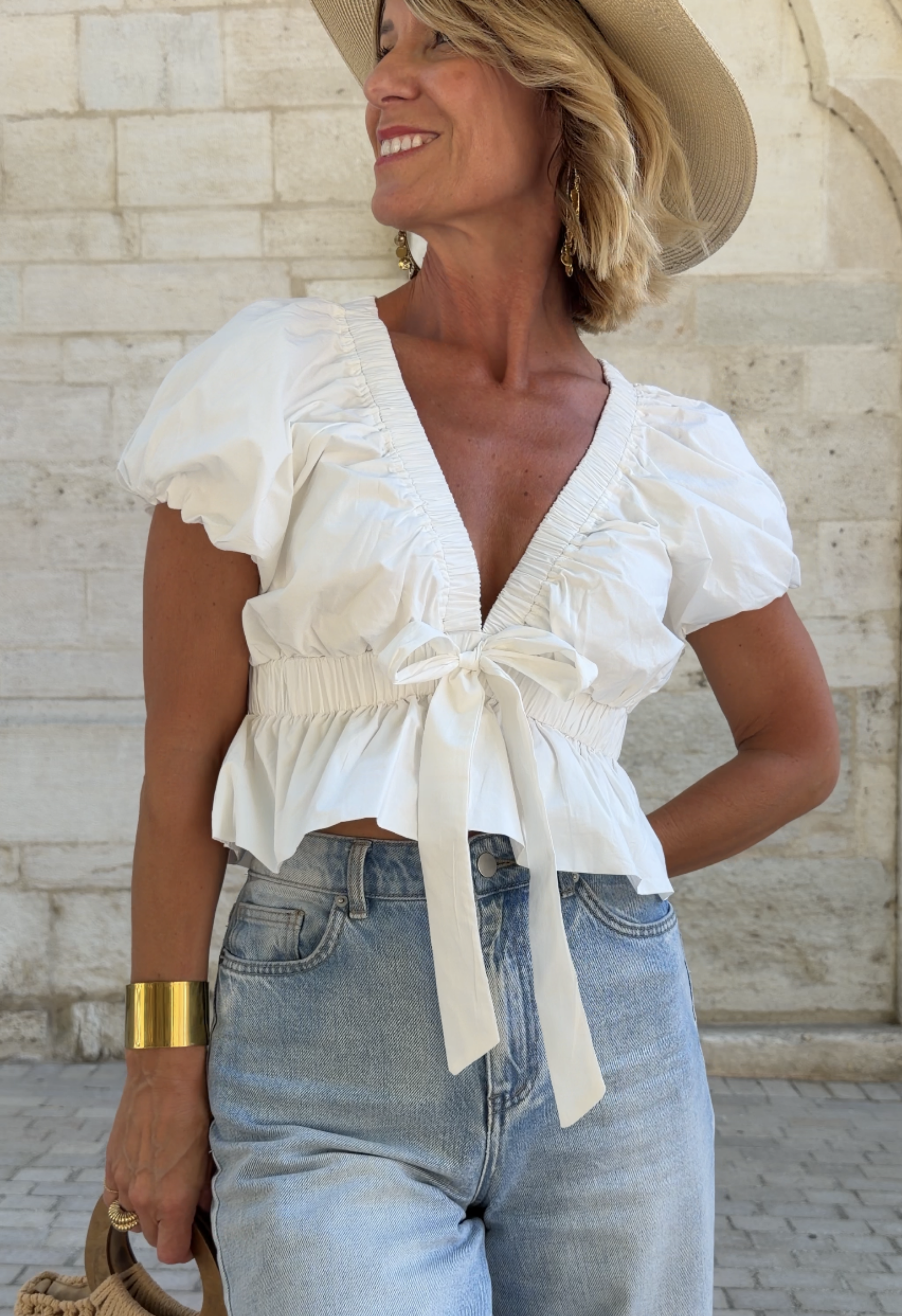 Top Lénaelle blanc