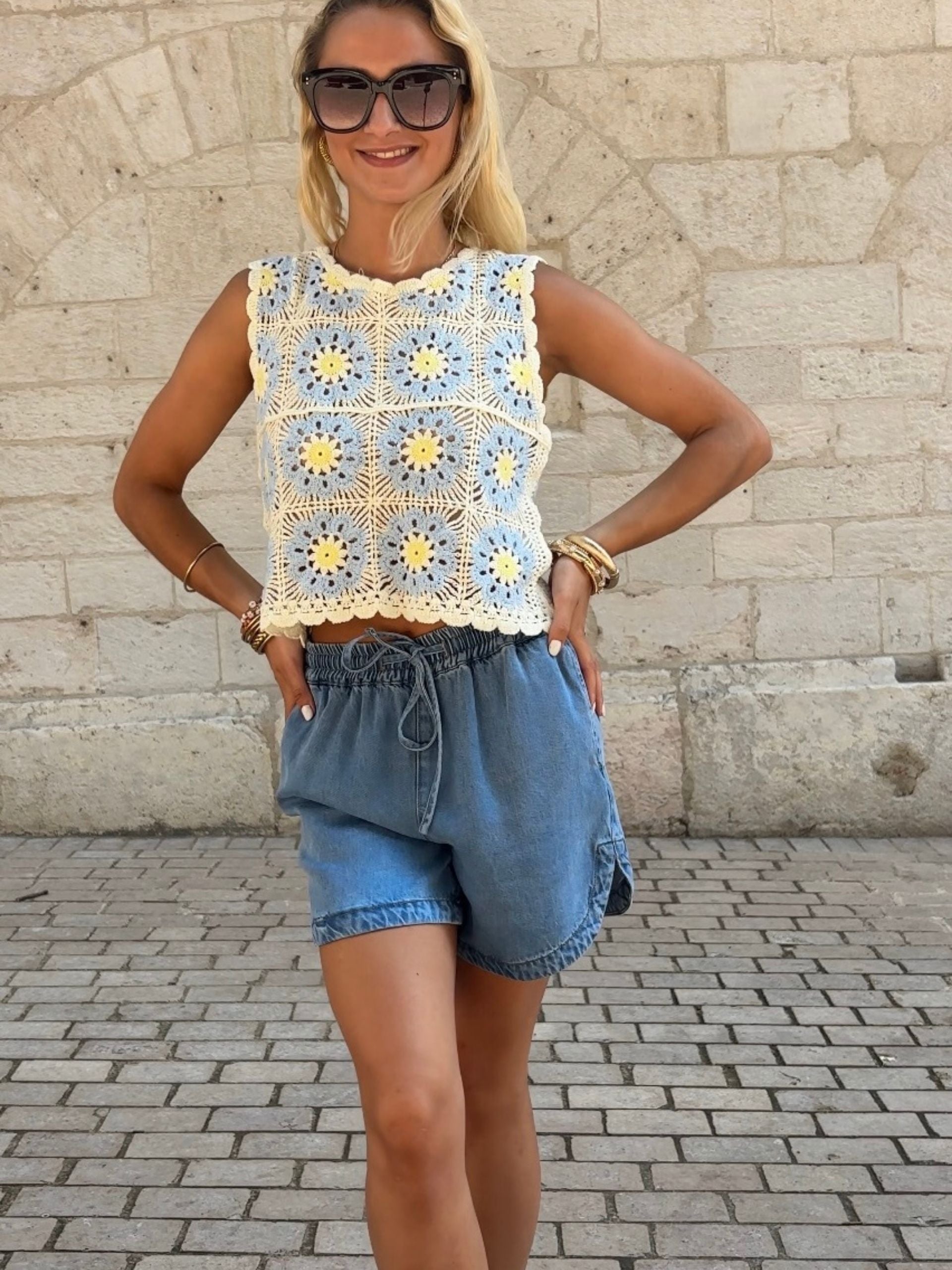Top LOUISE Bleu