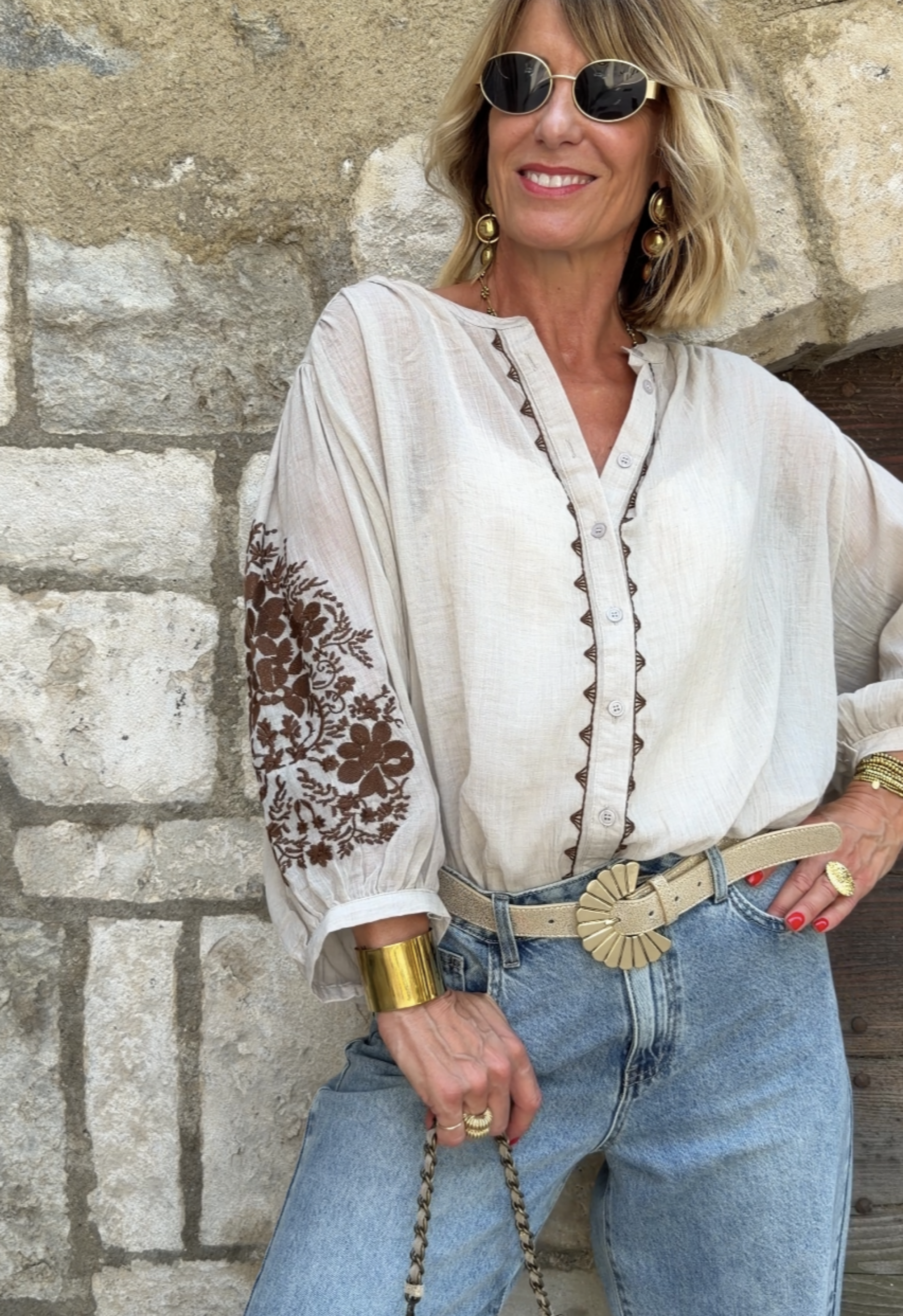 Top Manelle Taupe
