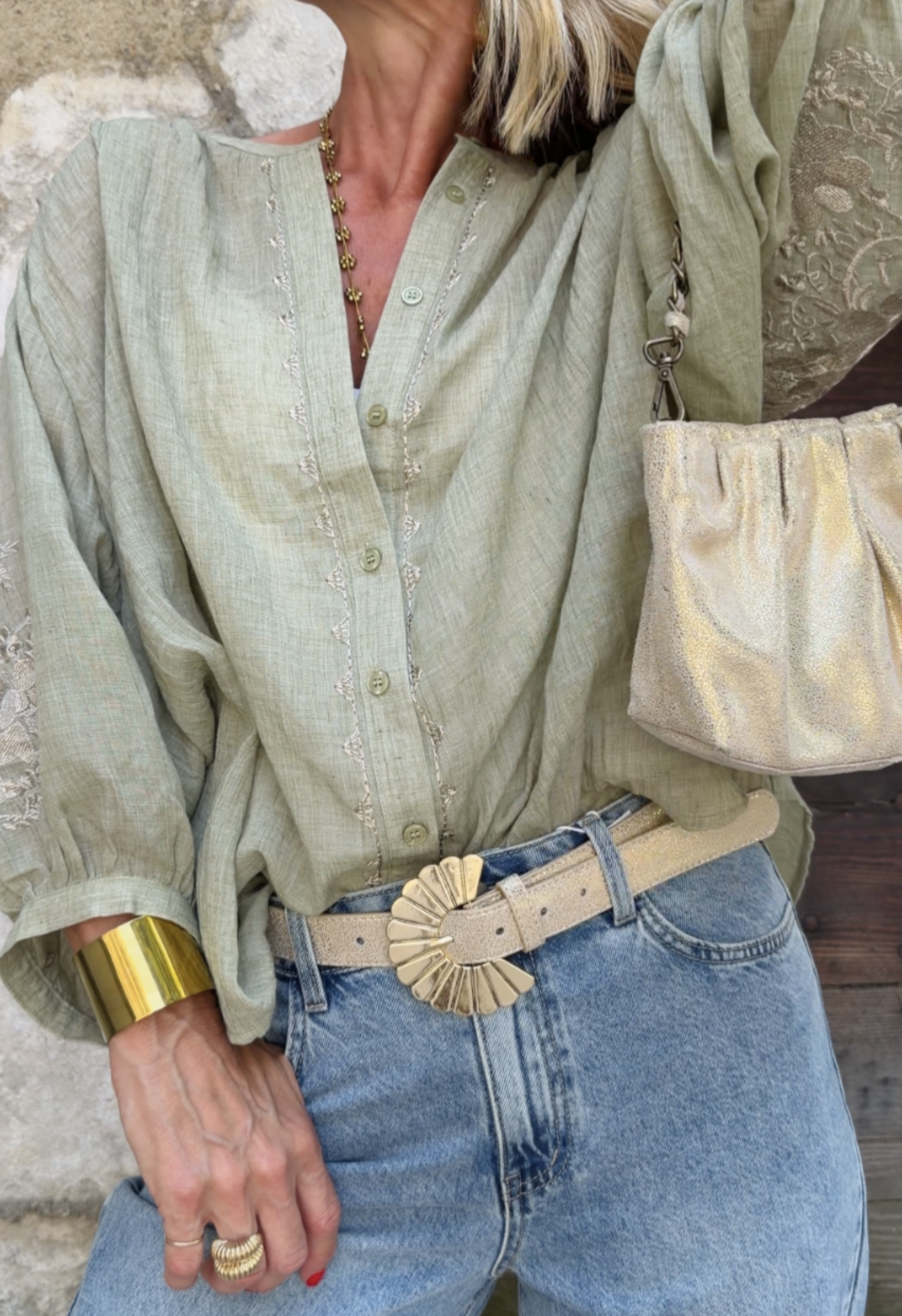 Top Manelle Olive