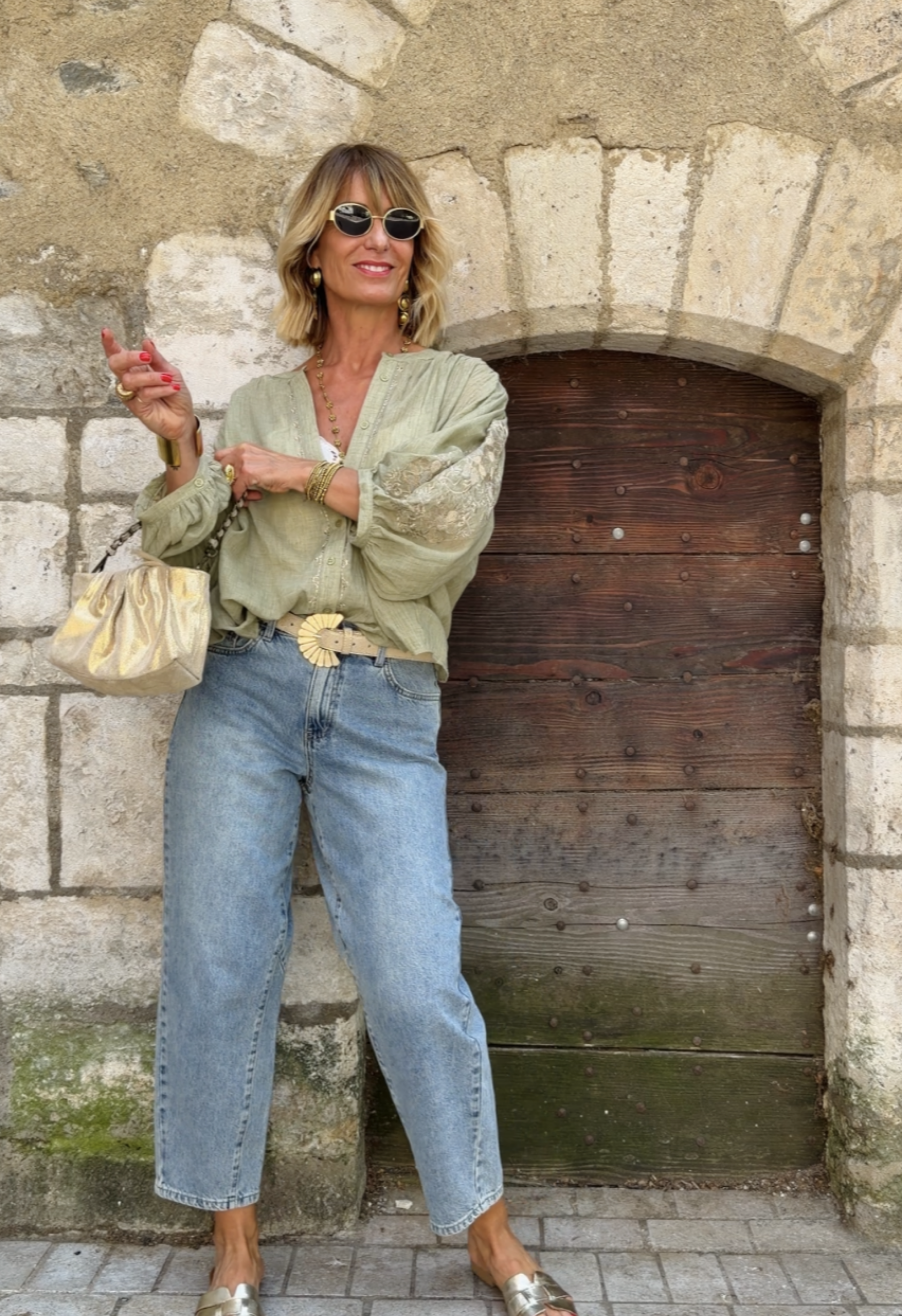 Top Manelle Olive
