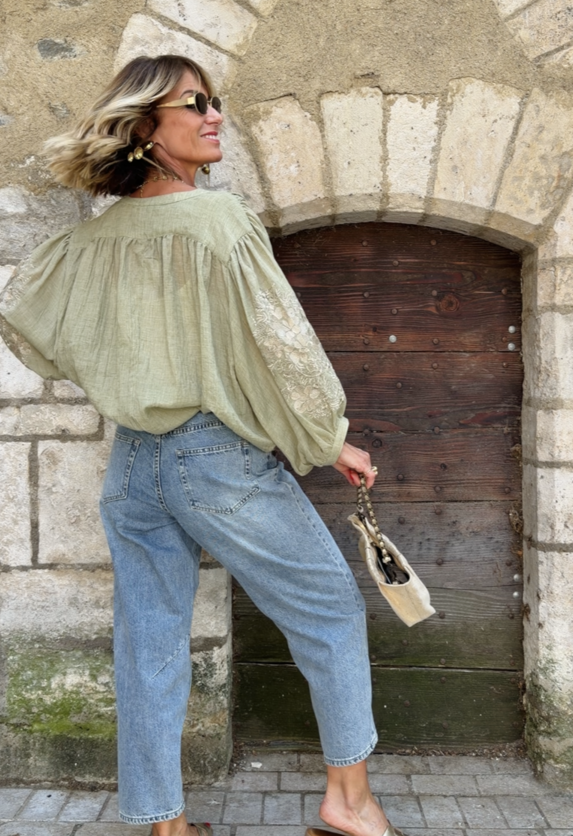 Top Manelle Olive