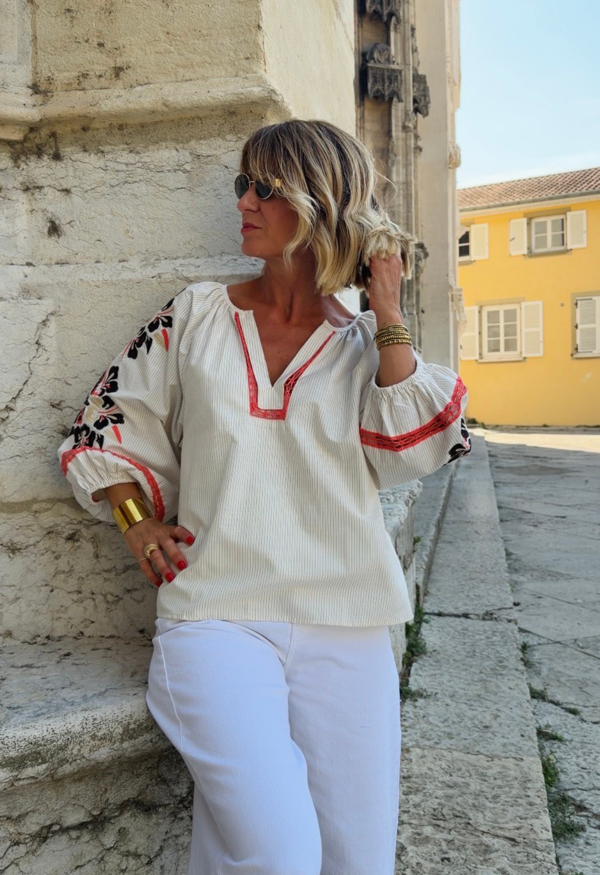 Top Annaëlle Écru