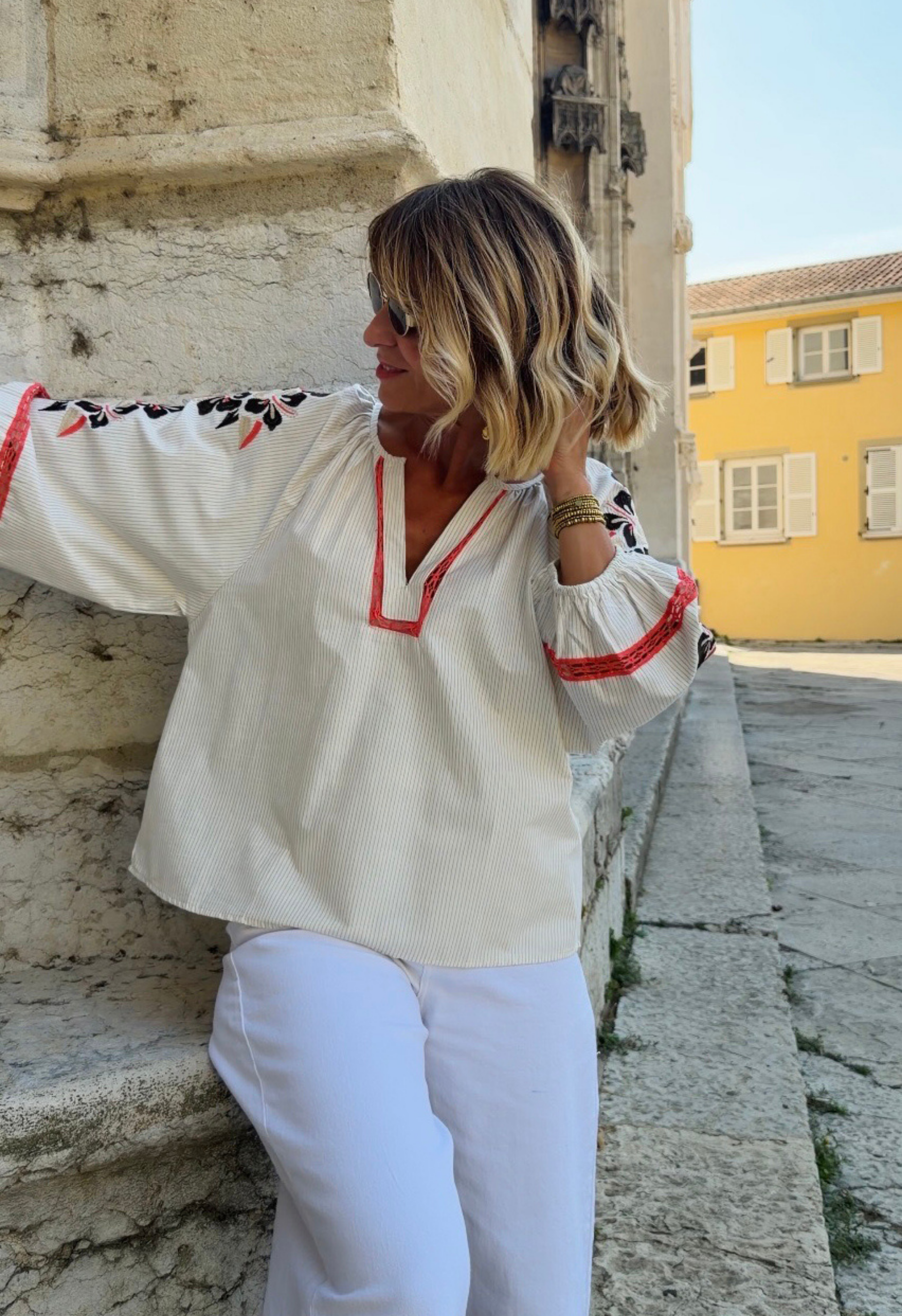 Top Annaëlle Écru