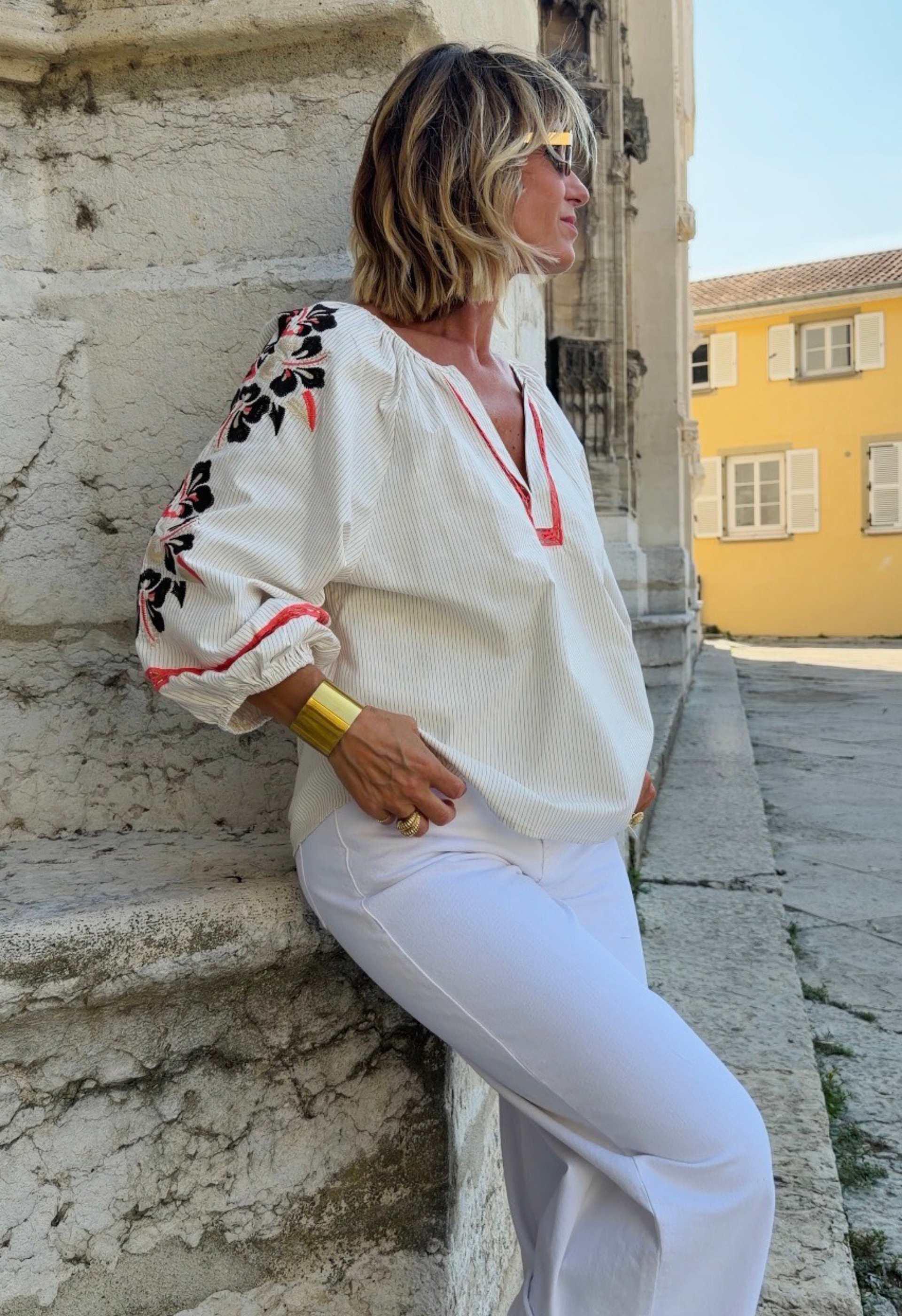 Top Annaëlle Écru