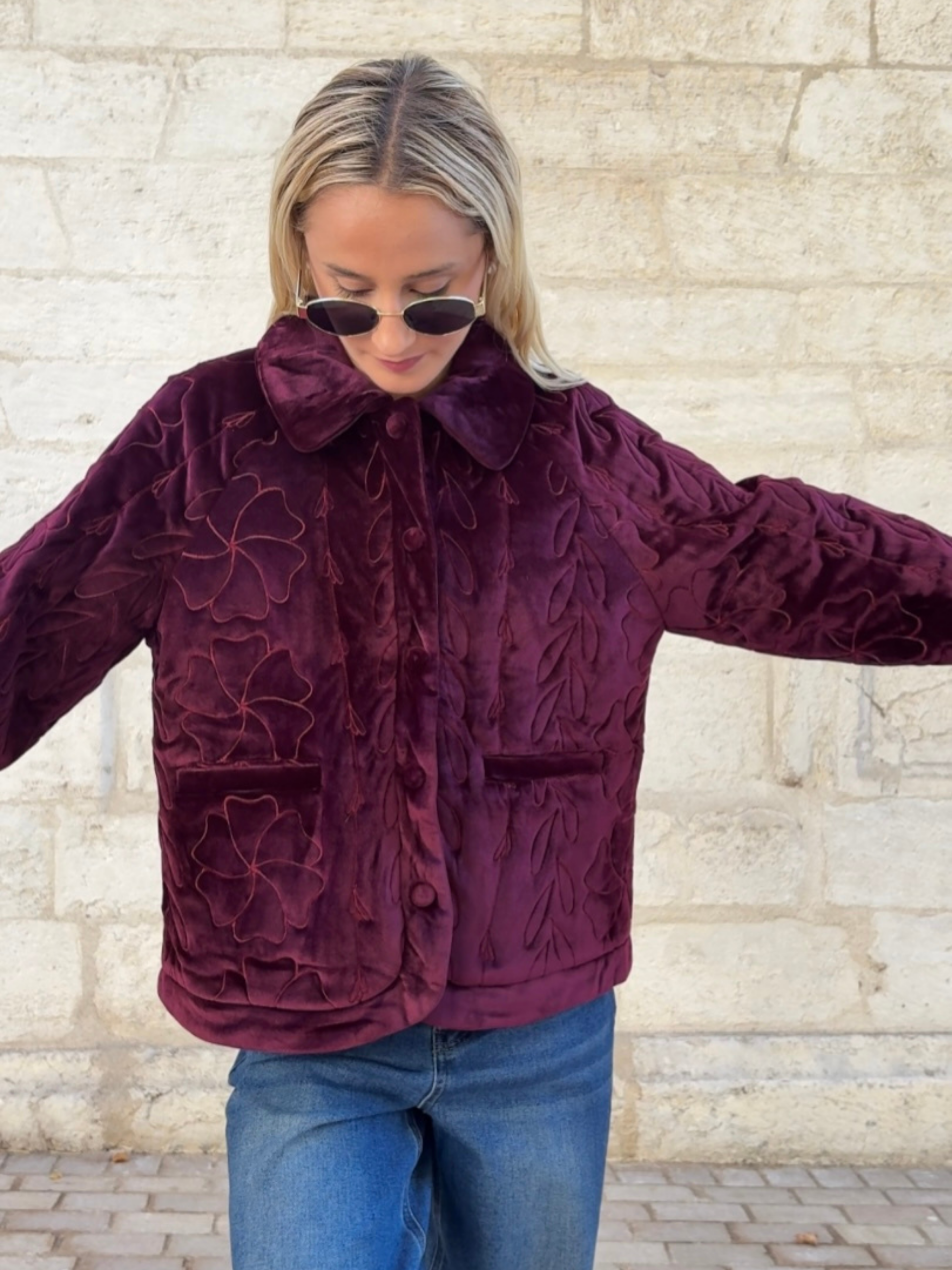 Veste FAUSTINE bordeaux